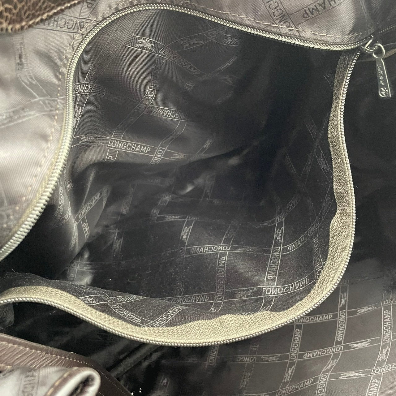 美品 ロンシャン LONGCHAMP トートバッグ ハンドバッグ ロゾ レザー 本革 ブラウン 茶色 シルバー金具 A4サイズ収納可 自立可 ビジネス 通勤 通学 ビンテージ クラシック エレガント 上品 鞄 レディース メンズ ユニセックス S69