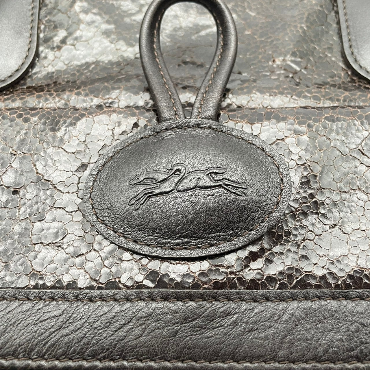 美品 ロンシャン LONGCHAMP トートバッグ ハンドバッグ ロゾ レザー 本革 ブラウン 茶色 シルバー金具 A4サイズ収納可 自立可 ビジネス 通勤 通学 ビンテージ クラシック エレガント 上品 鞄 レディース メンズ ユニセックス S69