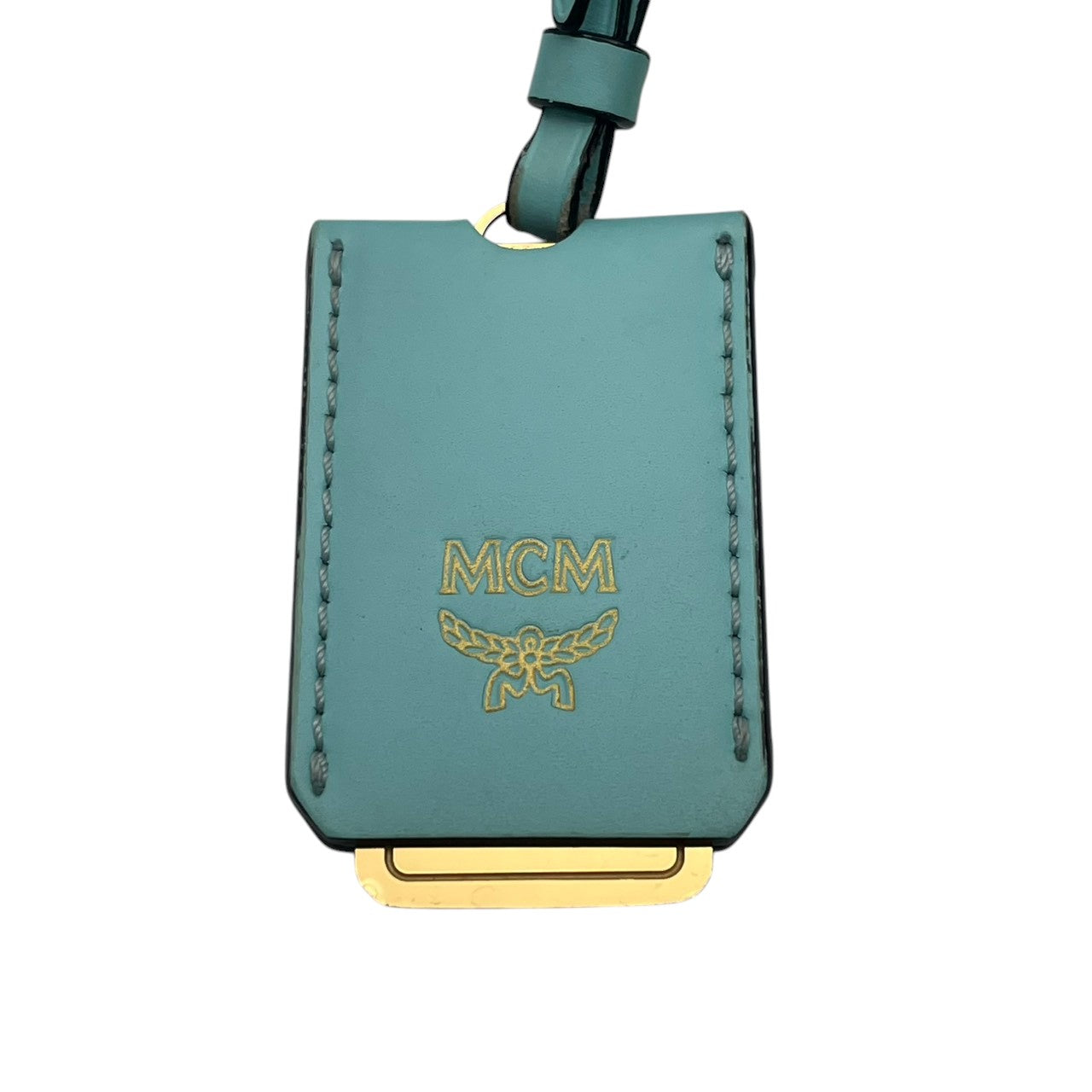 エムシーエム MCM ショルダーバッグ 斜め掛け可 レザー 本革 水色 ライトブルー シルバー金具 ロゴプレート ヴィンテージ ビンテージ クラシック エレガント 上品 カジュアル おしゃれ 鞄 カバン レディース お出かけ デイリーユース ギフト S68