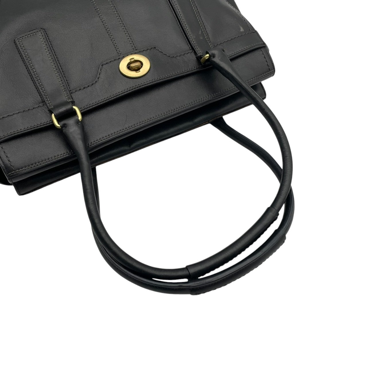 コーチ COACH トートバッグ ハンドバッグ レザー 本革 ペブルドレザー シボ革 ブラック 黒 シルバー金具 ロゴ A4サイズ収納可 肩掛け可 通勤 通学 エレガント クラシック ヴィンテージ 美品 鞄 レディース メンズ 11048 S54