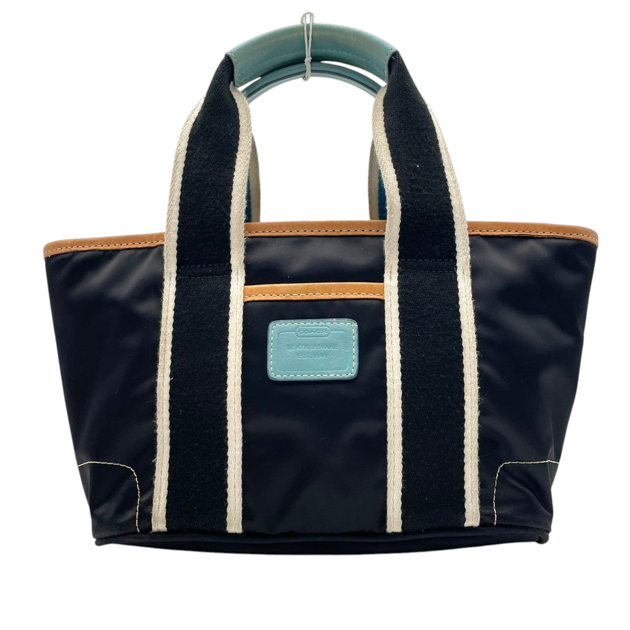 コーチ COACH ハンドバッグ ミニボストンバッグ ナイロン レザー 本革 ブラック 黒 水色 シルバー金具 ロゴ 軽量 ヴィンテージ ビンテージ クラシック エレガント 希少 レア 鞄 レディース お出かけ 通勤 通学 1893 S54