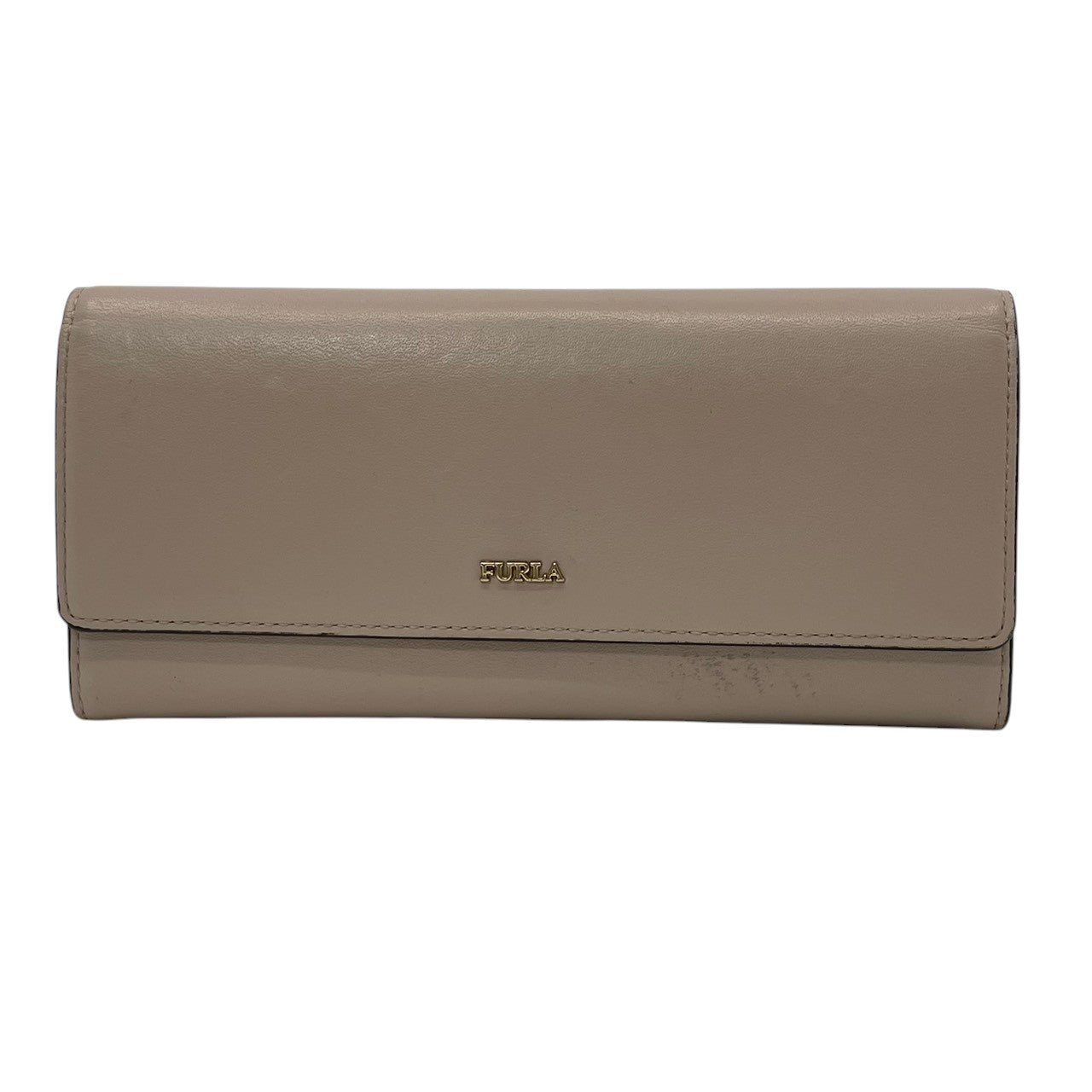 フルラ FURLA バビロン BABYLON コンチネンタルウォレット 長財布 レザー 本革 グレージュ ベージュ フラップ かぶせ蓋 札入れ 小銭入れ カード収納 ゴールド金具 ロゴ金具 バイカラー 薄型 上品 シンプル レディース 日常使い 収納力 M2