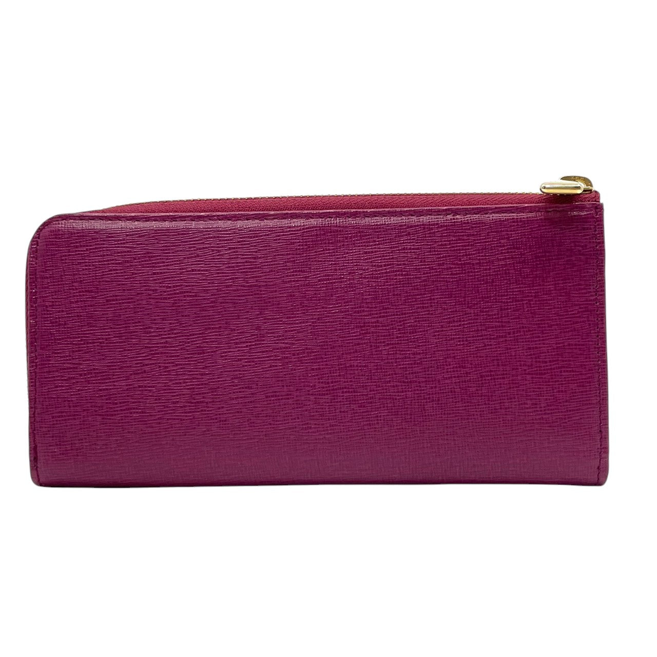 美品 フルラ FURLA BABYLON バビロン 長財布 ラウンドファスナー レザー 本革 紫 パープル 型押し ロングウォレット 札入れ 小銭入れ カード収納 ゴールド金具 ロゴプレート 上品 クラシック レディース 日常使い 収納力 M2