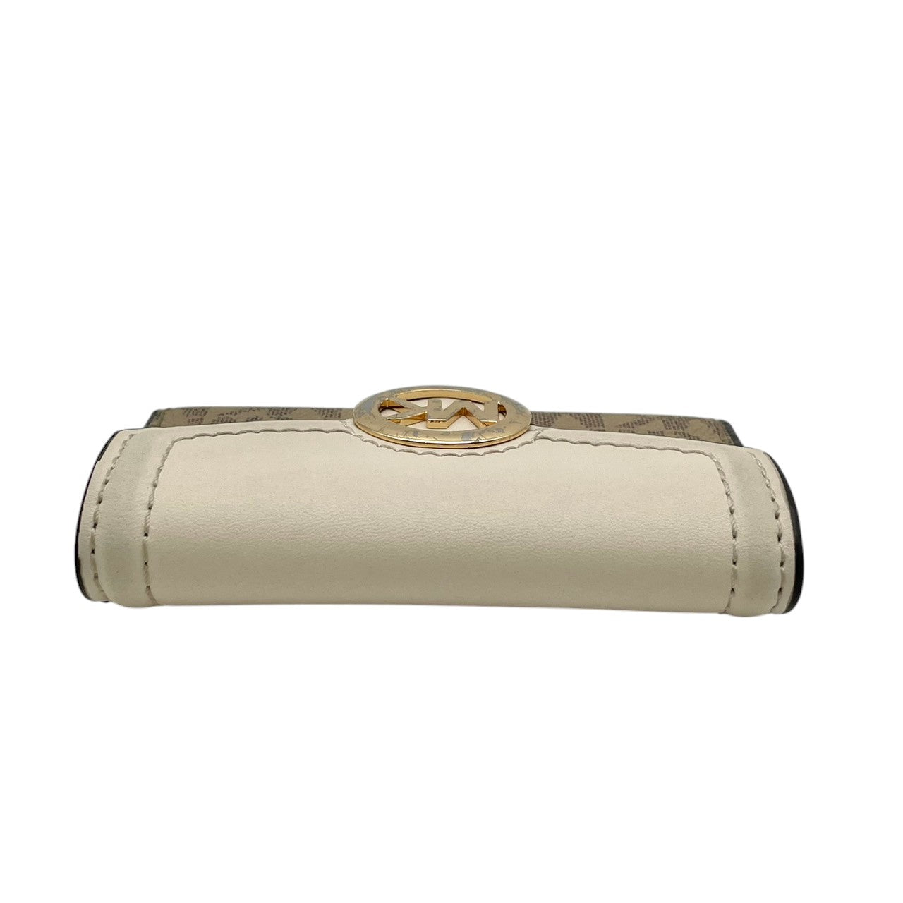 【良品】 マイケルコース MICHAEL KORS キーケース 6連 シグネチャー PVC レザー ベージュ ホワイト 白 ゴールド ロゴ 金具 スタイリッシュ エレガント レディース コンパクト 鍵 収納 定番 人気 おしゃれ かわいい お出かけ M2