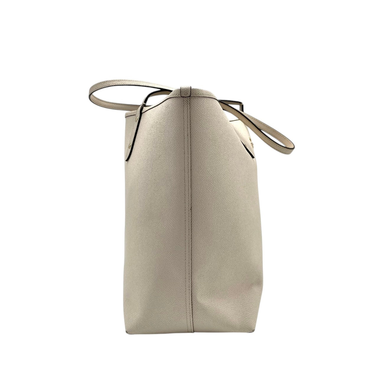 【良品】 コーチ COACH トートバッグ シグネチャー PVC レザー アイボリー ホワイト A4収納可能 大容量 肩掛け可 ワンショルダー 自立可 エレガント クラシック ビンテージ 通勤 通学 お出かけ 普段使い レディース 定番 人気 希少 S3