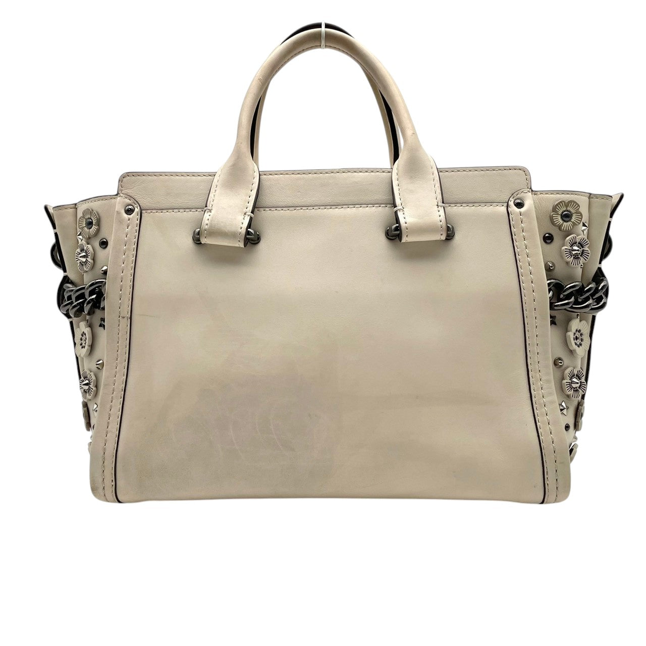 【美品】 コーチ COACH 2WAY ハンドバッグ ショルダーバッグ 斜め掛け可 レザー 本革 アイボリー 白 ゴールド金具 チェルシー クロスボディ ビンテージ クラシック エレガント スタイリッシュ 上品 鞄 レディース お出かけ 59091 S3