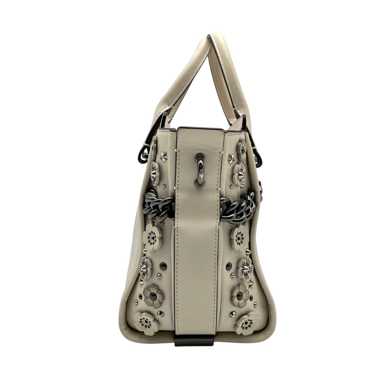 【美品】 コーチ COACH 2WAY ハンドバッグ ショルダーバッグ 斜め掛け可 レザー 本革 アイボリー 白 ゴールド金具 チェルシー クロスボディ ビンテージ クラシック エレガント スタイリッシュ 上品 鞄 レディース お出かけ 59091 S3