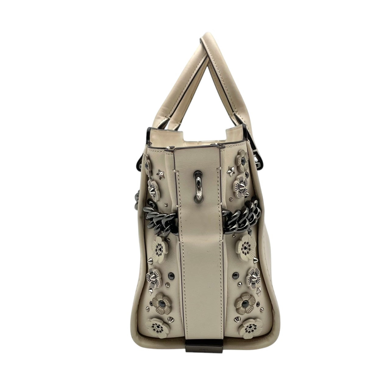 【美品】 コーチ COACH 2WAY ハンドバッグ ショルダーバッグ 斜め掛け可 レザー 本革 アイボリー 白 ゴールド金具 チェルシー クロスボディ ビンテージ クラシック エレガント スタイリッシュ 上品 鞄 レディース お出かけ 59091 S3