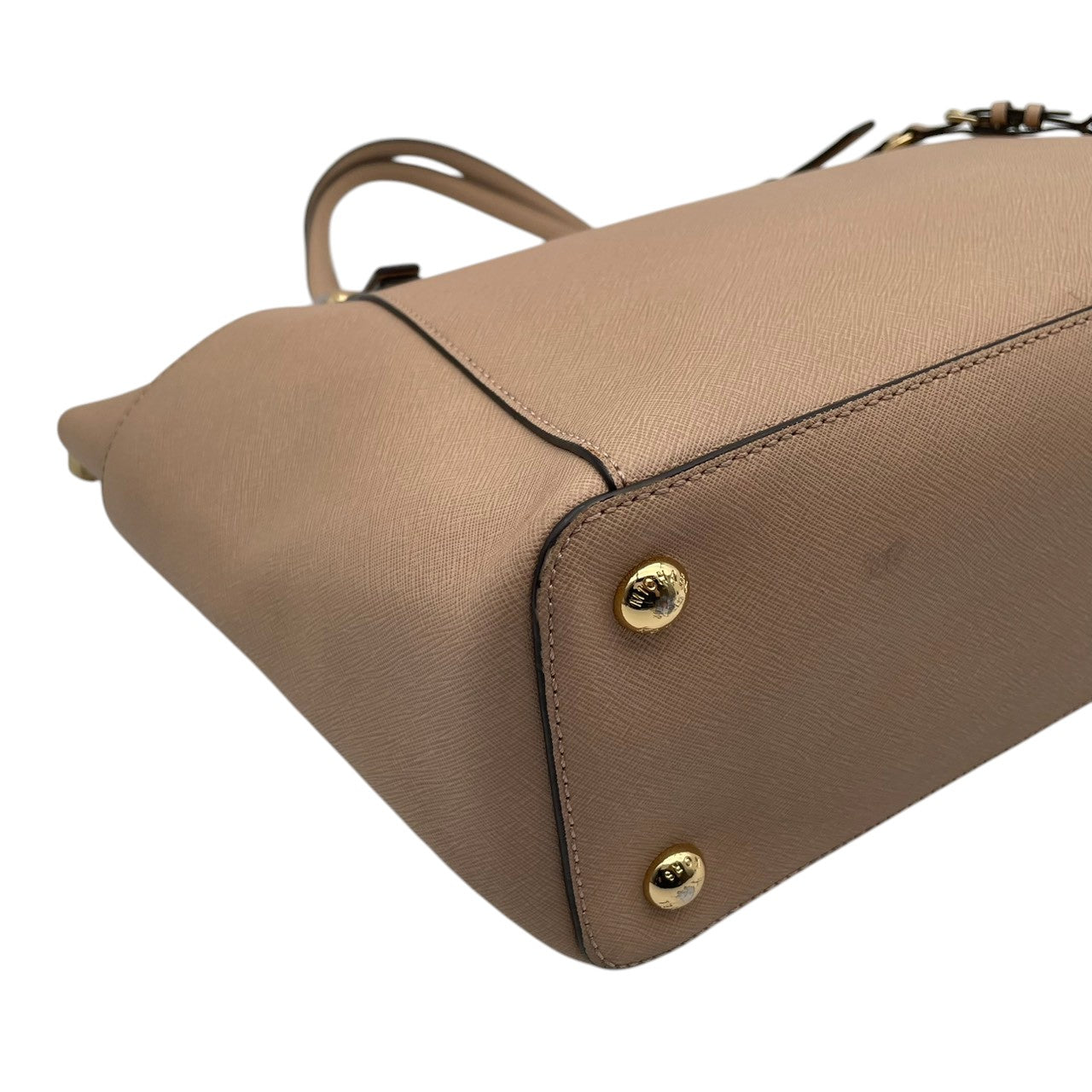 美品 マイケルコース MICHAEL KORS ジェットセット トラベル トートバッグ レザー ピンクベージュ ゴールド金具 ファスナー開閉 肩掛け A4 エレガント 通勤 通学 レディース 30F4GTTT9L S3