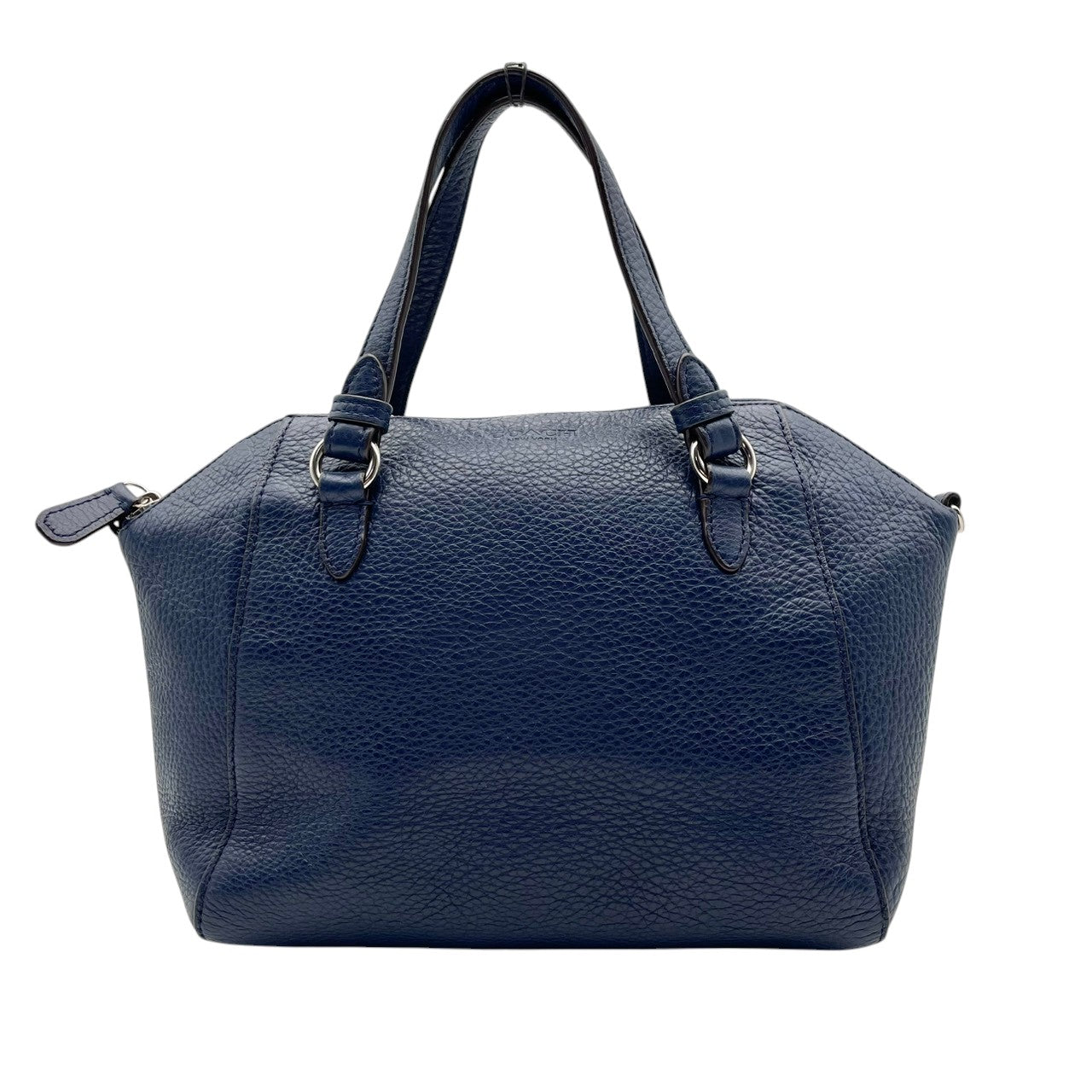 美品 コーチ COACH 2WAYバッグ ハンドバッグ ショルダーバッグ レザー ブルー 青 シルバー金具 ロゴチャーム ファスナー開閉 クロスボディ 斜め掛け エレガント お出かけ レディース 鞄 カバン F30281 S5