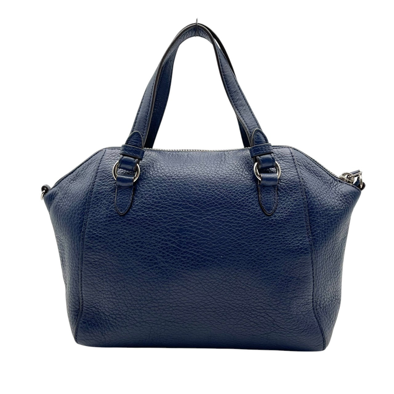 美品 コーチ COACH 2WAYバッグ ハンドバッグ ショルダーバッグ レザー ブルー 青 シルバー金具 ロゴチャーム ファスナー開閉 クロスボディ 斜め掛け エレガント お出かけ レディース 鞄 カバン F30281 S5