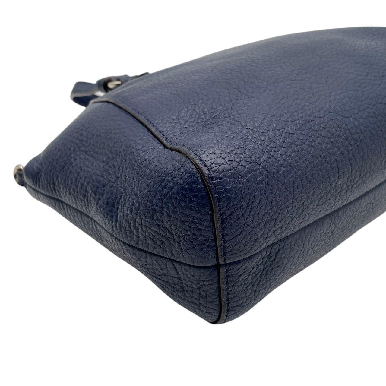 美品 コーチ COACH 2WAYバッグ ハンドバッグ ショルダーバッグ レザー ブルー 青 シルバー金具 ロゴチャーム ファスナー開閉 クロスボディ 斜め掛け エレガント お出かけ レディース 鞄 カバン F30281 S5