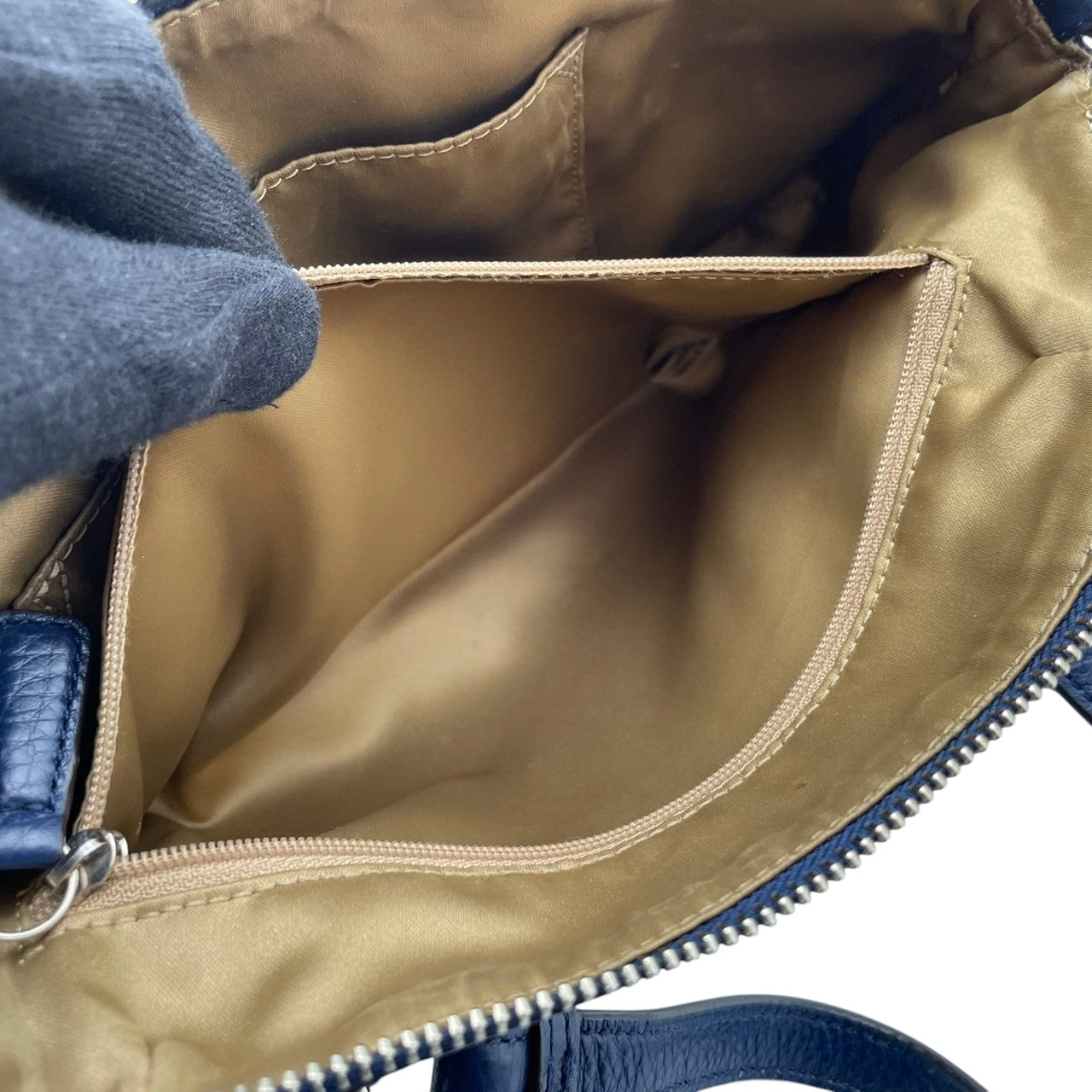 美品 コーチ COACH 2WAYバッグ ハンドバッグ ショルダーバッグ レザー ブルー 青 シルバー金具 ロゴチャーム ファスナー開閉 クロスボディ 斜め掛け エレガント お出かけ レディース 鞄 カバン F30281 S5