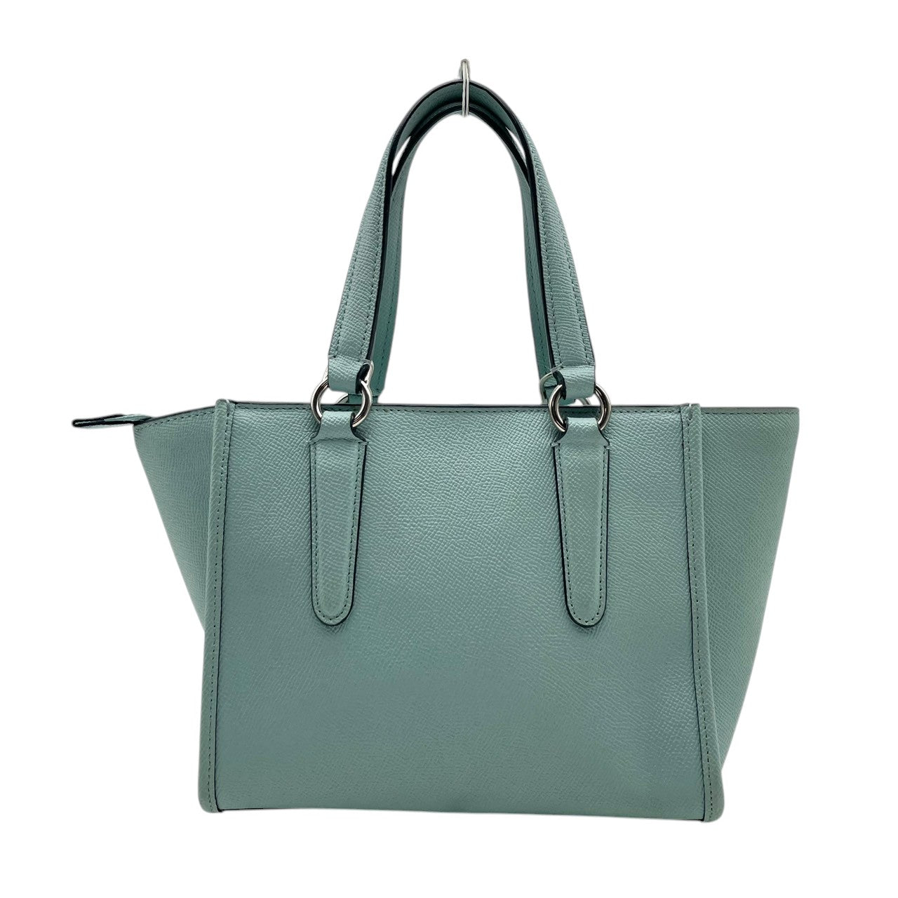 美品 コーチ COACH クロスグレイン レザー ミニ ベネット サッチェル 2WAYバッグ ハンドバッグ ショルダーバッグ ミントグリーン ゴールド金具 ロゴ ファスナー 斜め掛け エレガント レディース 鞄 F11925 S5