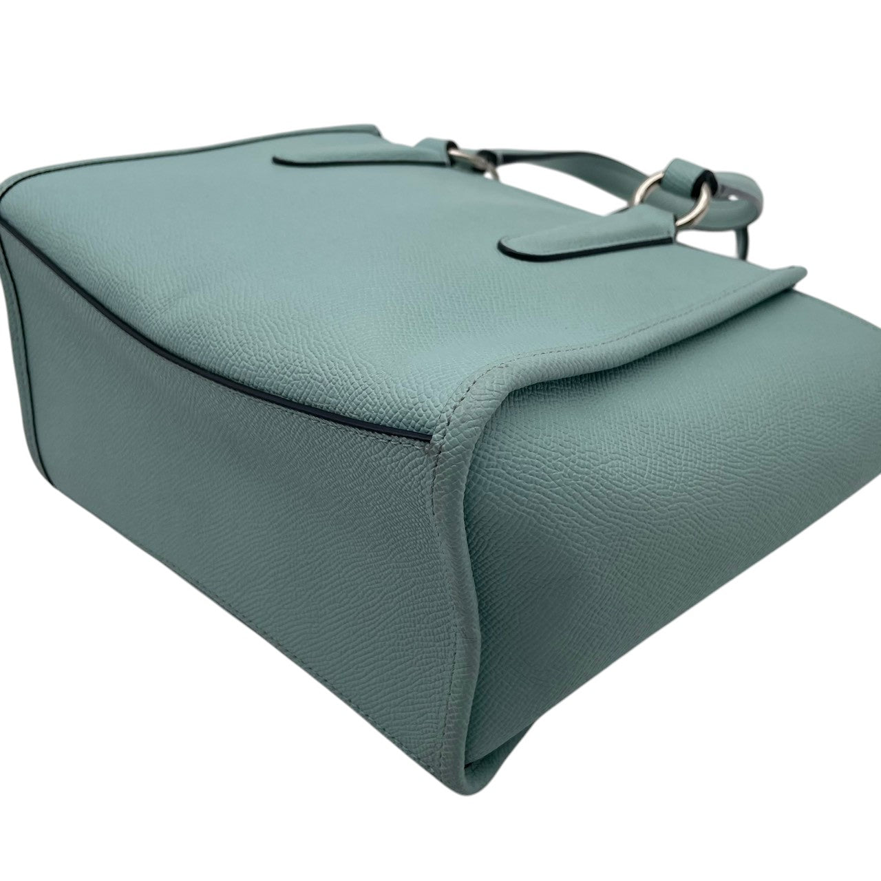 美品 コーチ COACH クロスグレイン レザー ミニ ベネット サッチェル 2WAYバッグ ハンドバッグ ショルダーバッグ ミントグリーン ゴールド金具 ロゴ ファスナー 斜め掛け エレガント レディース 鞄 F11925 S5