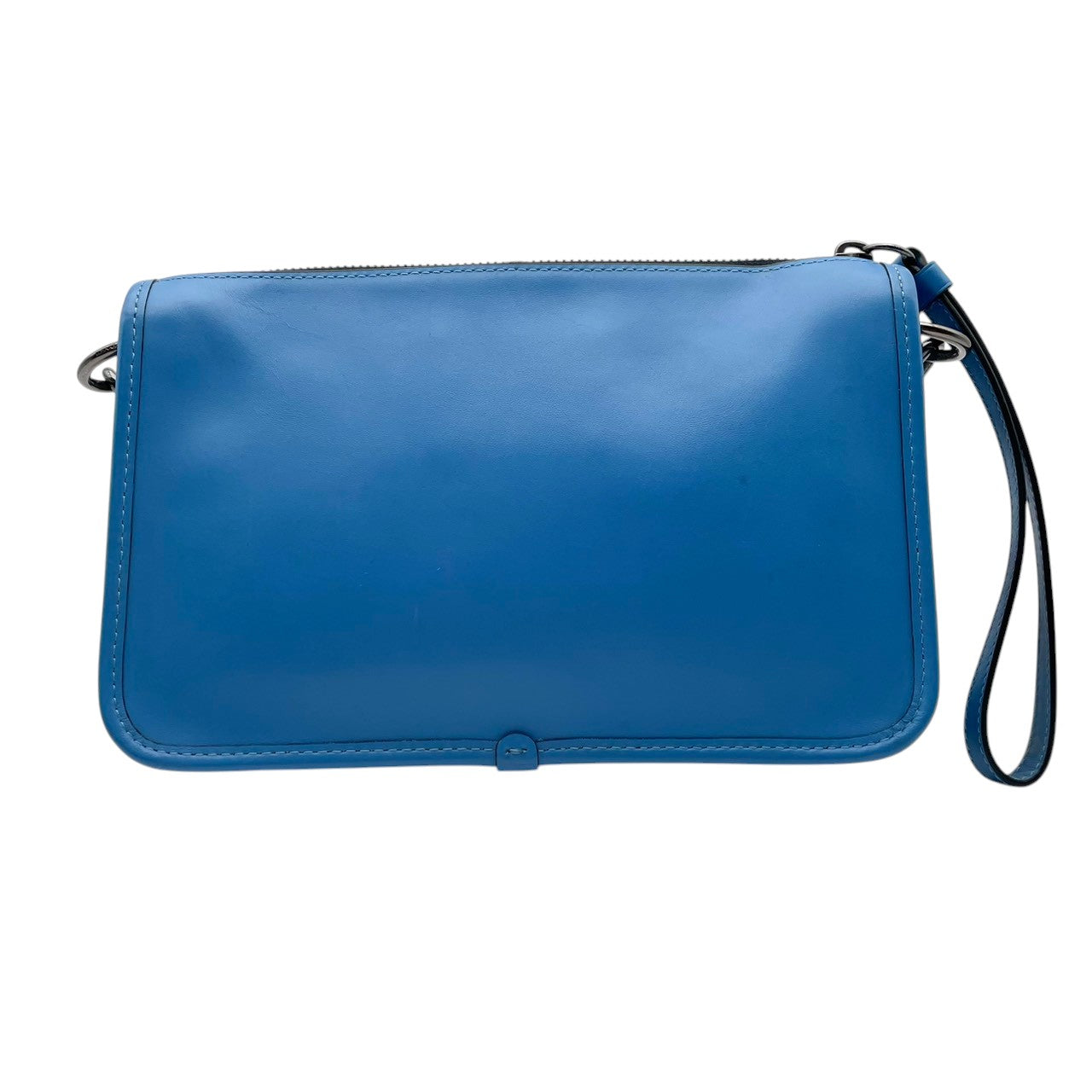 良品 コーチ COACH ショルダーバッグ クロスボディ レザー ブルー 青 ゴールド金具 ロゴチャーム ファスナー開閉 斜め掛け 肩掛け エレガント お出かけ デイリーユース レディース 鞄 カバン C1592 S79