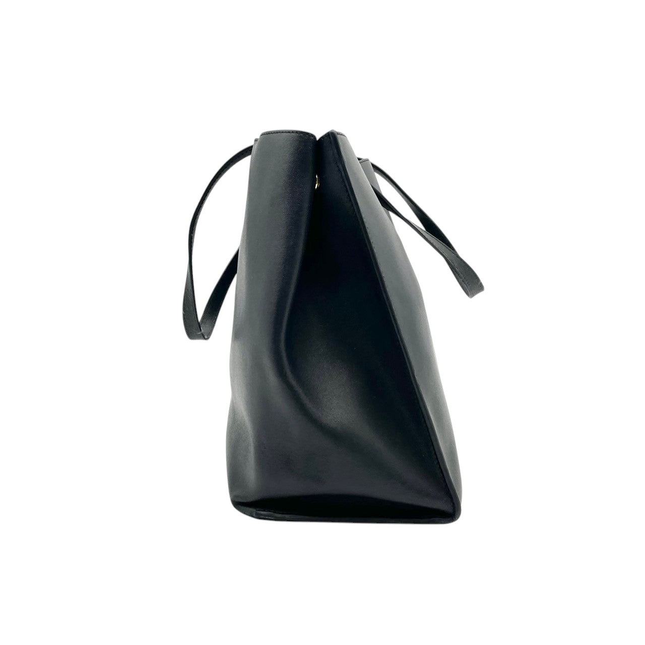 良品 フルラ FURLA トートバッグ ショルダーバッグ レザー ブラック 黒 ゴールド金具 ロゴチャーム 肩掛け A4収納可 大容量 エレガント ビジネス 通勤 通学 デイリーユース レディース 鞄 カバン S79