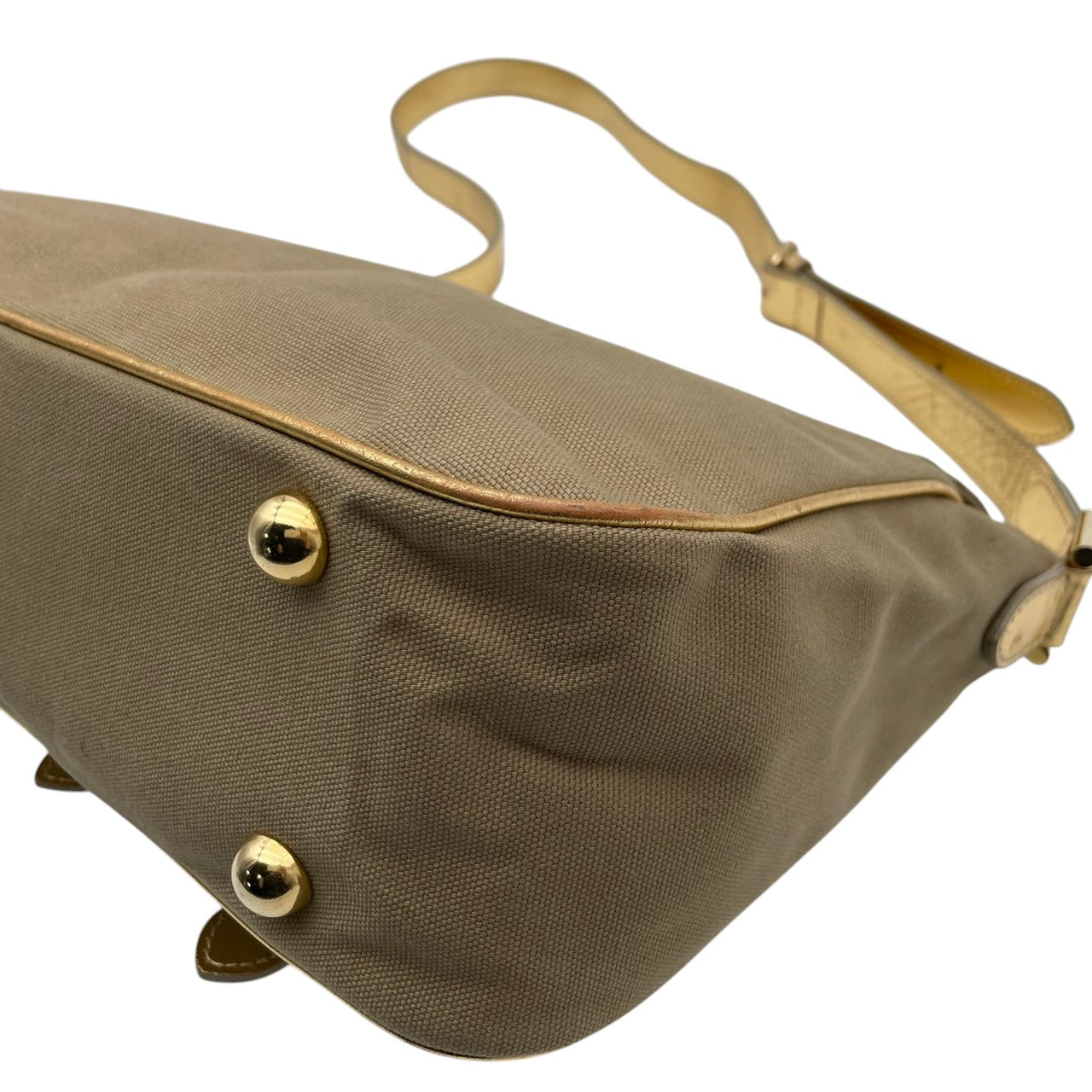 【美品】Paul Smith ポールスミス ショルダーバッグ クロスボディ 斜め掛け キャンバス レザー ベージュ ゴールド金具 エレガント カジュアル お出かけ 普段使い デイリー 旅行 レディース ユニセックス カバン 鞄 オシャレ カッコイイ S62