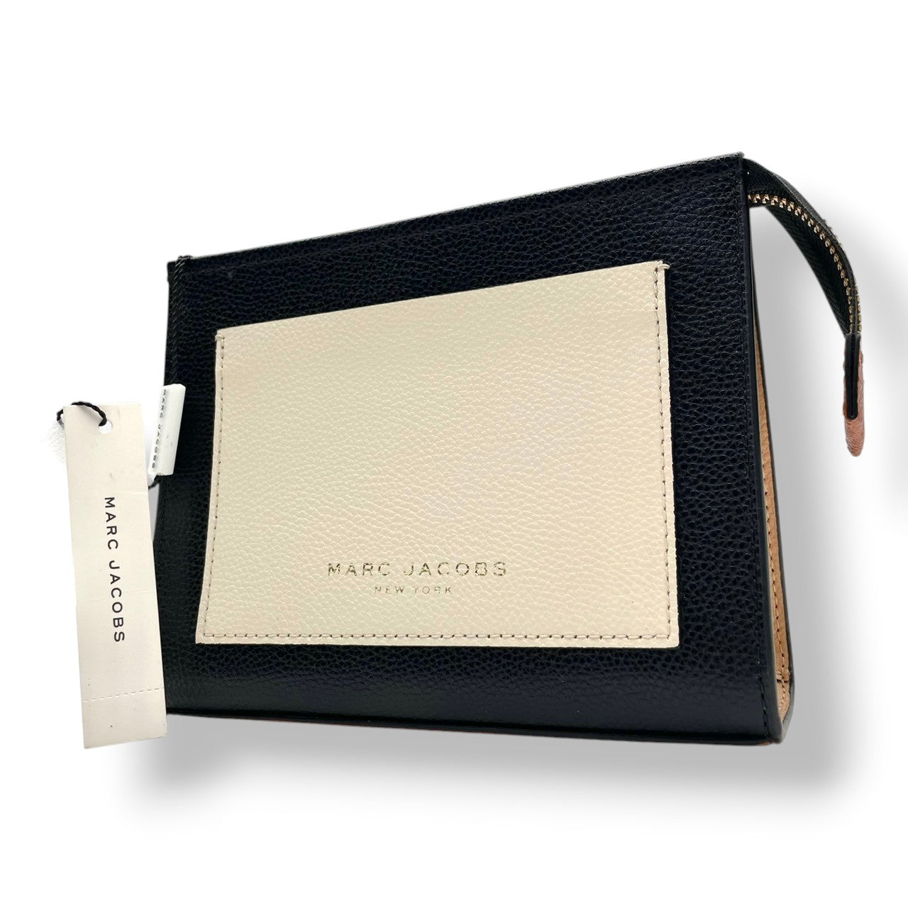 【極美品】MARC JACOBS マークジェイコブス スナップショット カメラバッグ クラッチバッグ クロスボディ 斜め掛け レザー ブラック アイボリー バイカラー ゴールド金具 レディース エレガント 上品 お出かけ デイリー M5