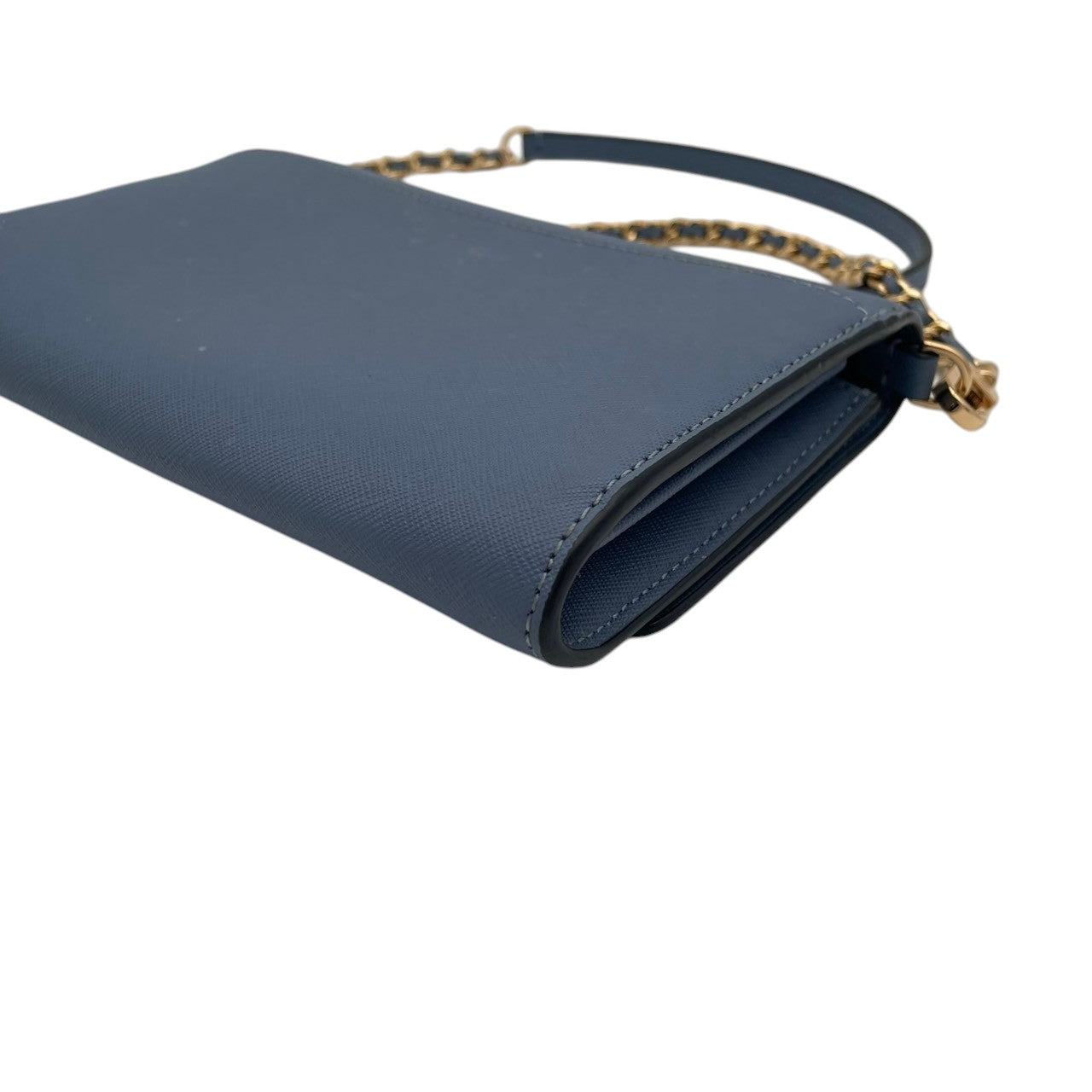 トリーバーチ TORY BURCH ショルダーバッグ チェーンバッグ クラッチ 2WAY 斜め掛け ポシェット ミニバッグ ウォレット レザー 本革 水色 ブルー ライトブルー ゴールド金具 ロゴ レディース エレガント 上品 お出かけ S64