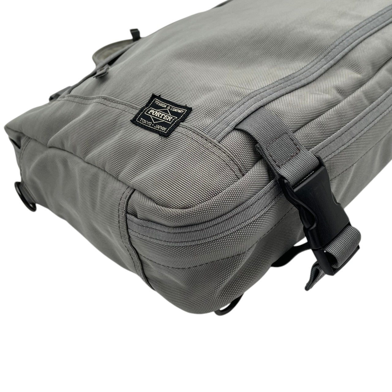 PORTER ポーター 吉田カバン ビジネスバッグ ブリーフケース ショルダーバッグ 2WAY ナイロン グレー 灰色 メンズ 通勤 通学 出張 A4収納 大容量 多機能 PC収納 書類かばん カジュアル フォーマル シンプル デイリーユース 良品 S34