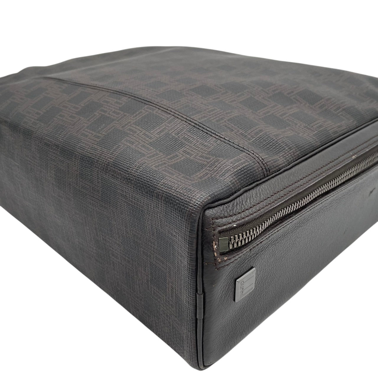 dunhill ダンヒル 本革 レザー ビジネスバッグ ブリーフケース ショルダーバッグ 2WAY ブラウン 茶 メンズ 通勤 出張 A4収納 大容量 斜め掛け 書類かばん クラシック フォーマル シンプル デイリーユース 紳士 良品 S34