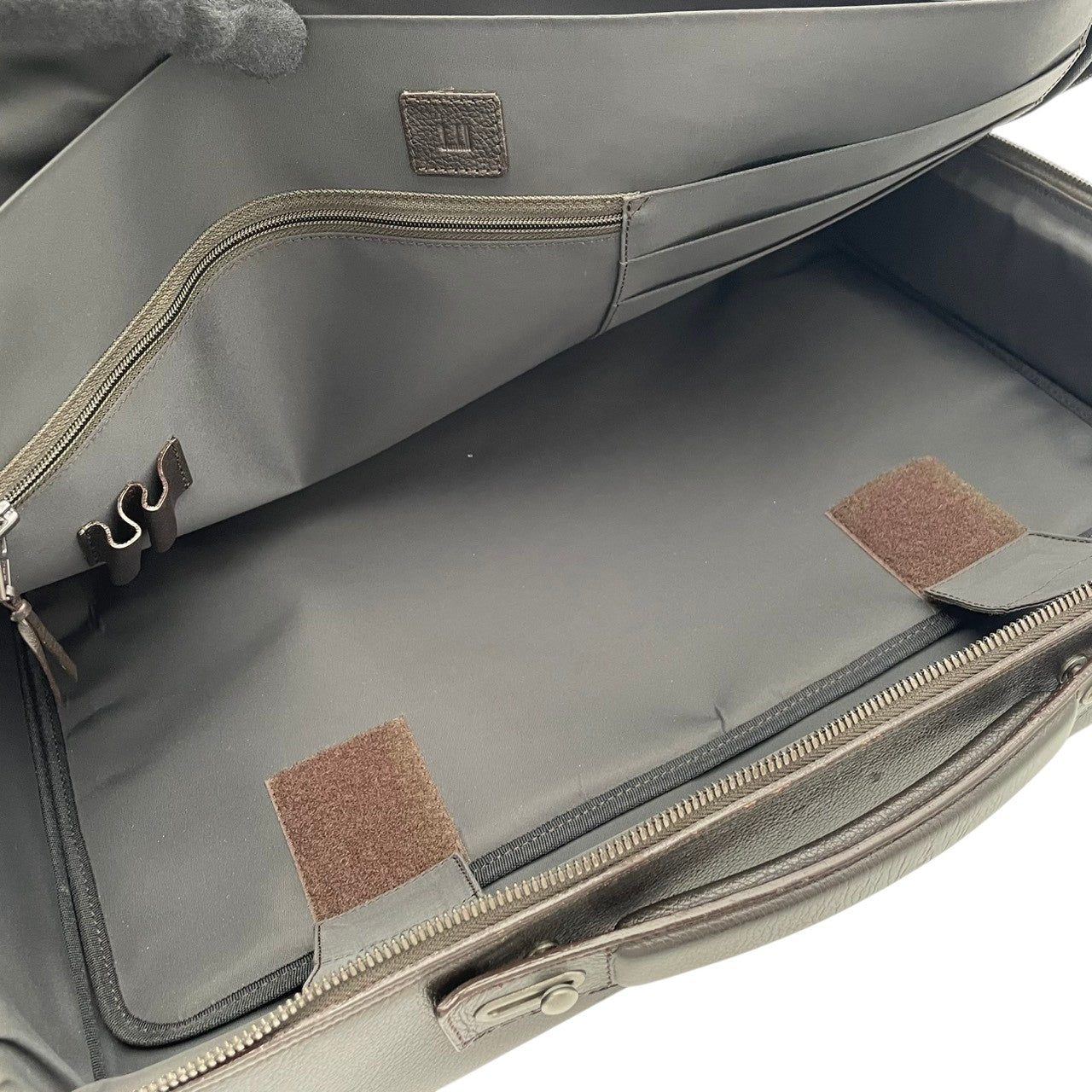 dunhill ダンヒル 本革 レザー ビジネスバッグ ブリーフケース ショルダーバッグ 2WAY ブラウン 茶 メンズ 通勤 出張 A4収納 大容量 斜め掛け 書類かばん クラシック フォーマル シンプル デイリーユース 紳士 良品 S34