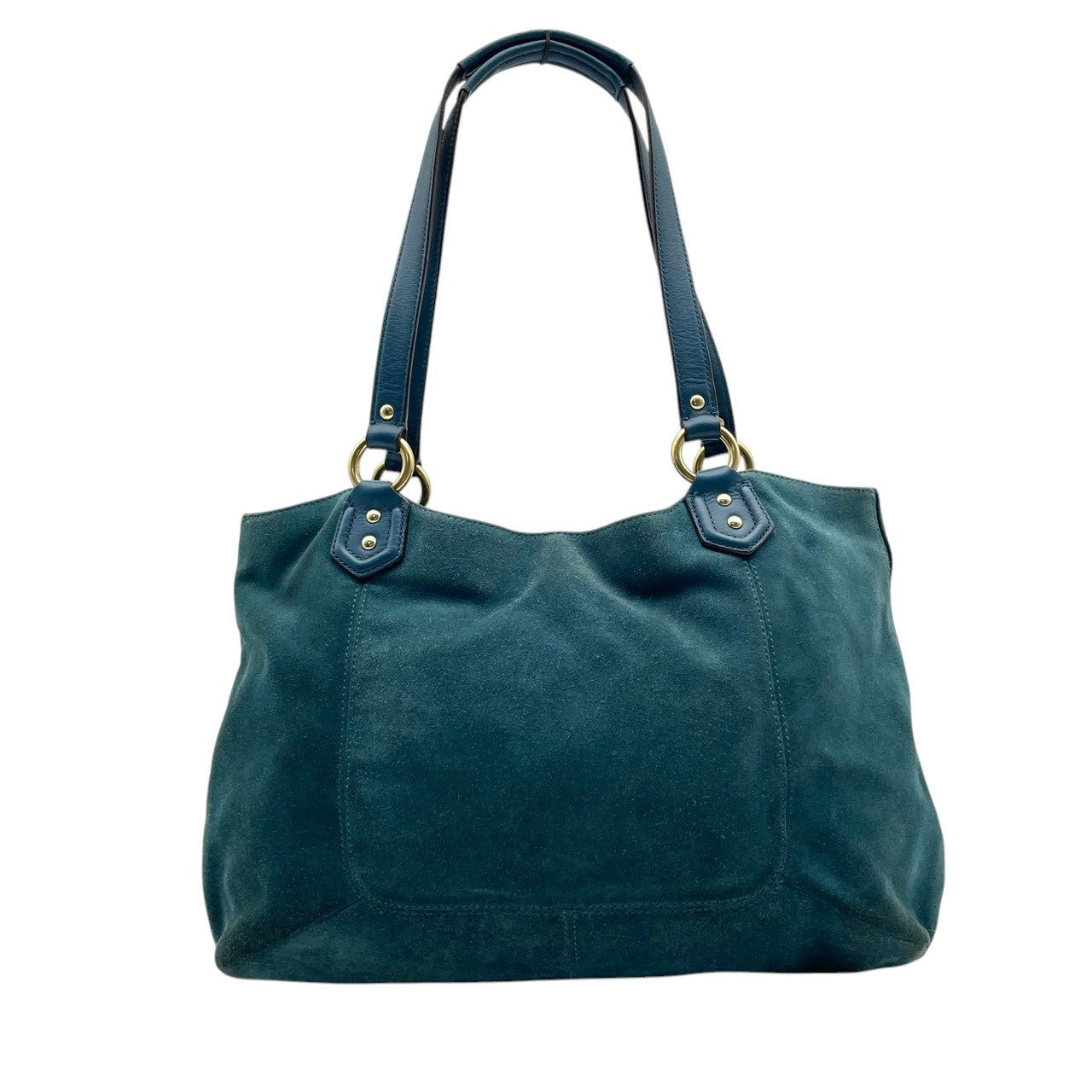 コーチ COACH キャンベル スエード ベル キャリーオール トートバッグ スウェード レザー ティール ブルー ワンショルダー 肩掛け A4収納 フロントポケット ゴールド金具 F24688 レディース クラシック 収納力 S2 大容量 上品 通勤