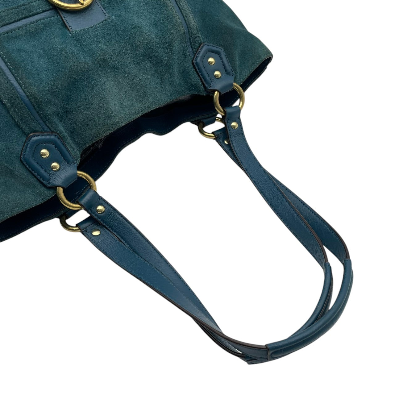 コーチ COACH キャンベル スエード ベル キャリーオール トートバッグ スウェード レザー ティール ブルー ワンショルダー 肩掛け A4収納 フロントポケット ゴールド金具 F24688 レディース クラシック 収納力 S2 大容量 上品 通勤