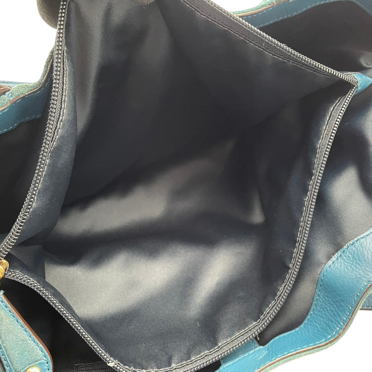 コーチ COACH キャンベル スエード ベル キャリーオール トートバッグ スウェード レザー ティール ブルー ワンショルダー 肩掛け A4収納 フロントポケット ゴールド金具 F24688 レディース クラシック 収納力 S2 大容量 上品 通勤