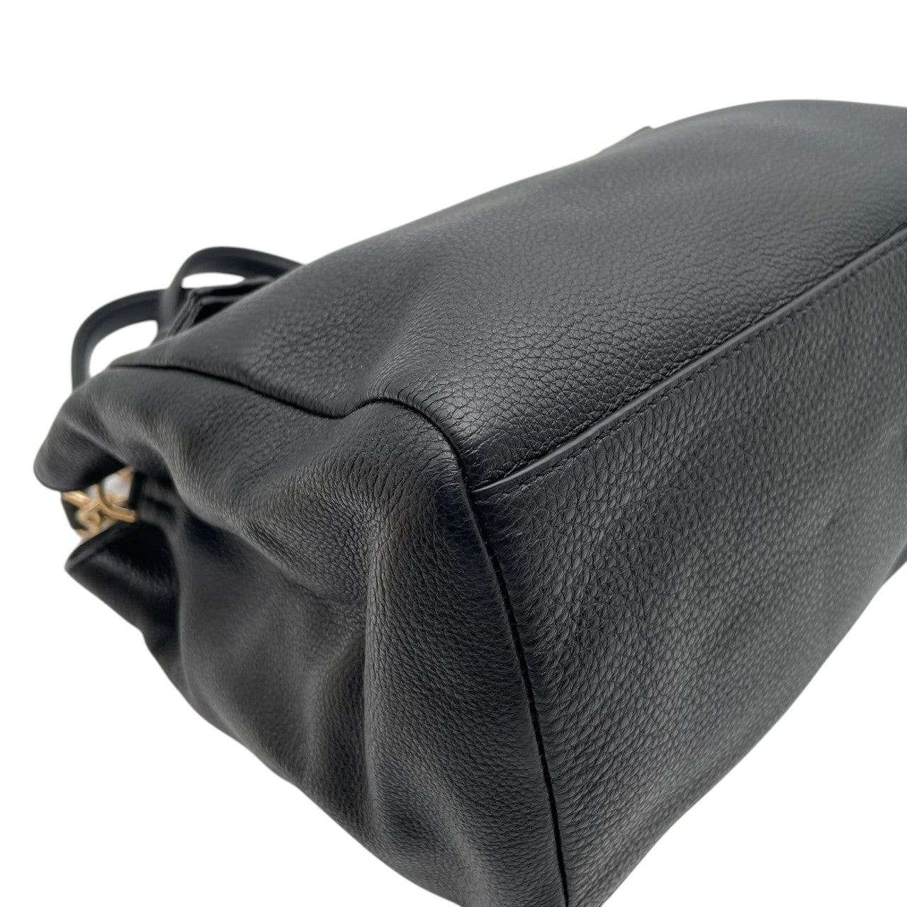 美品 トリーバーチ TORY BURCH テア Thea チェーンストラップ トートバッグ レザー 本革 ブラック 2way ワンショルダー 斜め掛け可 自立可 エンボスロゴ ゴールド金具 収納力 上品 クラシック レディース 日常使い S2