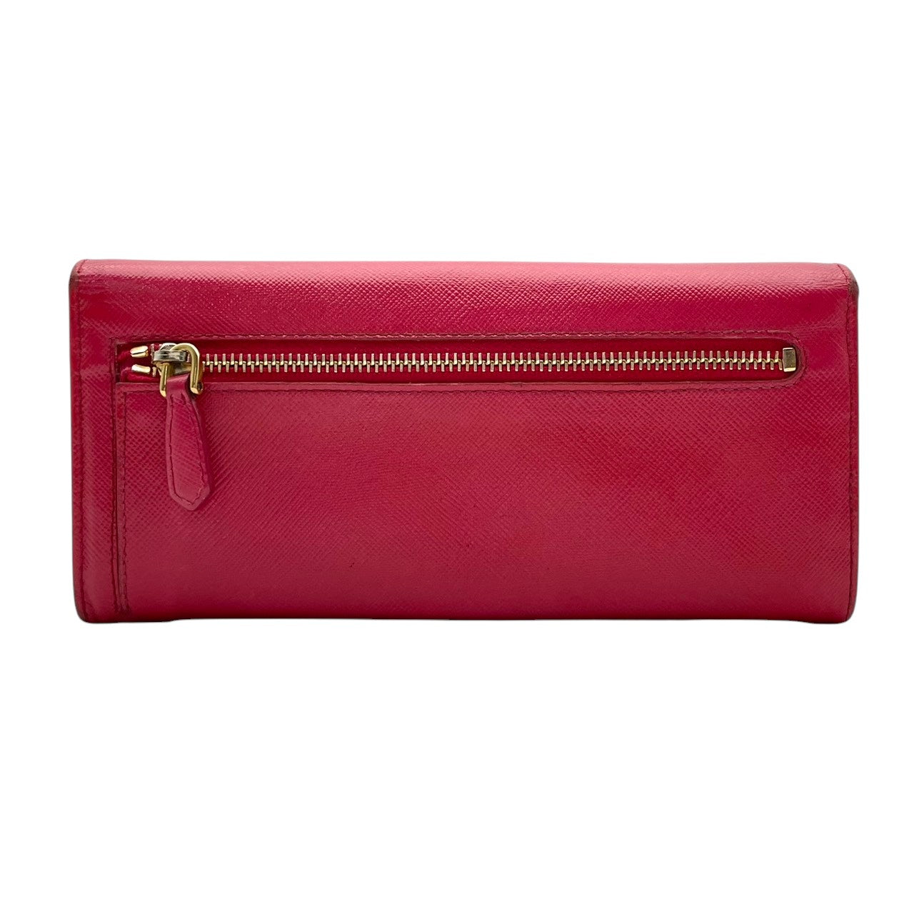 プラダ PRADA サフィアーノ フィオッコ 長財布 レザー 本革 ピンク リボン 1M1132 フラップ 二つ折り ロングウォレット ゴールド金具 ロゴ金具 札入れ 小銭入れ カード収納 レディース 上品 クラシック 日常使い 収納力 M3
