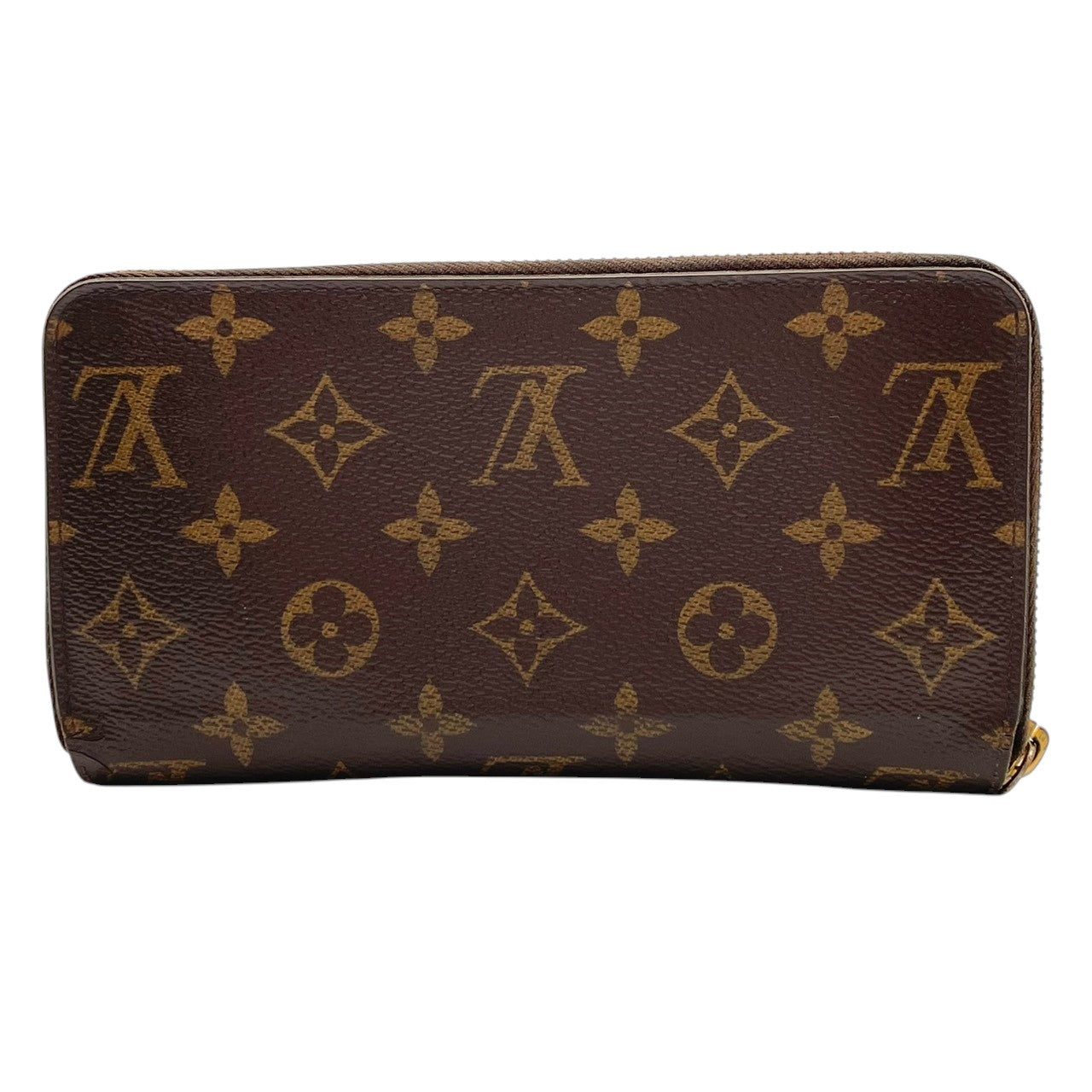 ルイヴィトン LOUIS VUITTON ジッピーウォレット 長財布 モノグラム ブラウン レッド M41896 ラウンドファスナー キャンバス レザーライニング ゴールド金具 ロゴ 総柄 レディース メンズ ユニセックス 定番 ロングウォレット 収納力 M3