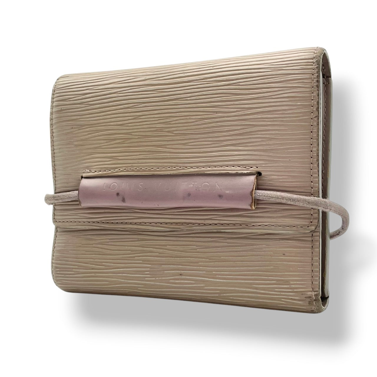 ルイヴィトン LOUIS VUITTON ポルトモネ エラスティック 三つ折り財布 エピ レザー グレージュ M6366B ゴムベルト コンパクトウォレット 折り財布 レディース ユニセックス ロゴ型押し 小銭入れ 札入れ カード収納 M3