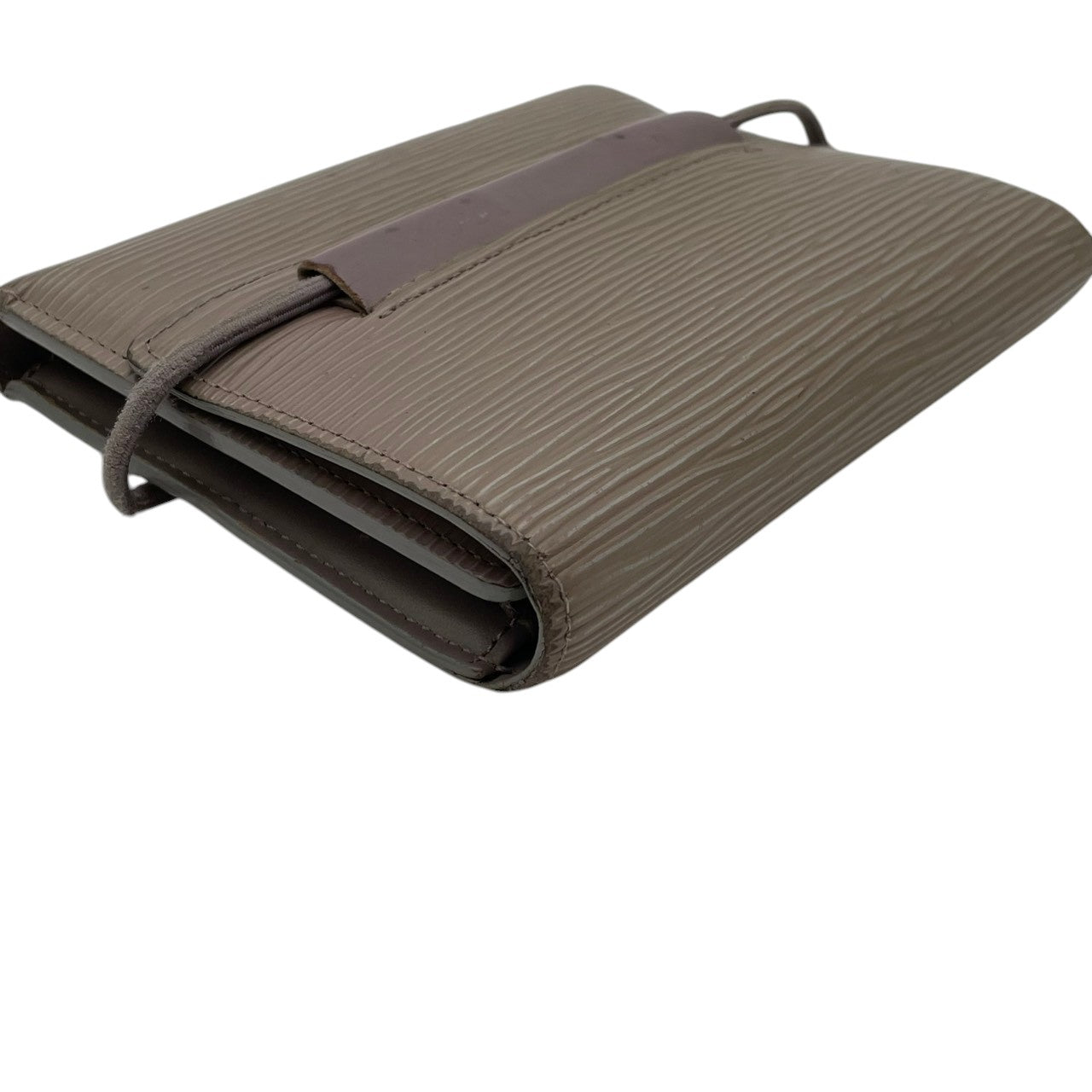 ルイヴィトン LOUIS VUITTON ポルトモネ エラスティック 三つ折り財布 エピ レザー グレージュ M6366B ゴムベルト コンパクトウォレット 折り財布 レディース ユニセックス ロゴ型押し 小銭入れ 札入れ カード収納 M3