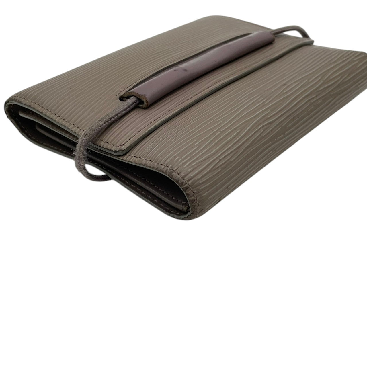 ルイヴィトン LOUIS VUITTON ポルトモネ エラスティック 三つ折り財布 エピ レザー グレージュ M6366B ゴムベルト コンパクトウォレット 折り財布 レディース ユニセックス ロゴ型押し 小銭入れ 札入れ カード収納 M3