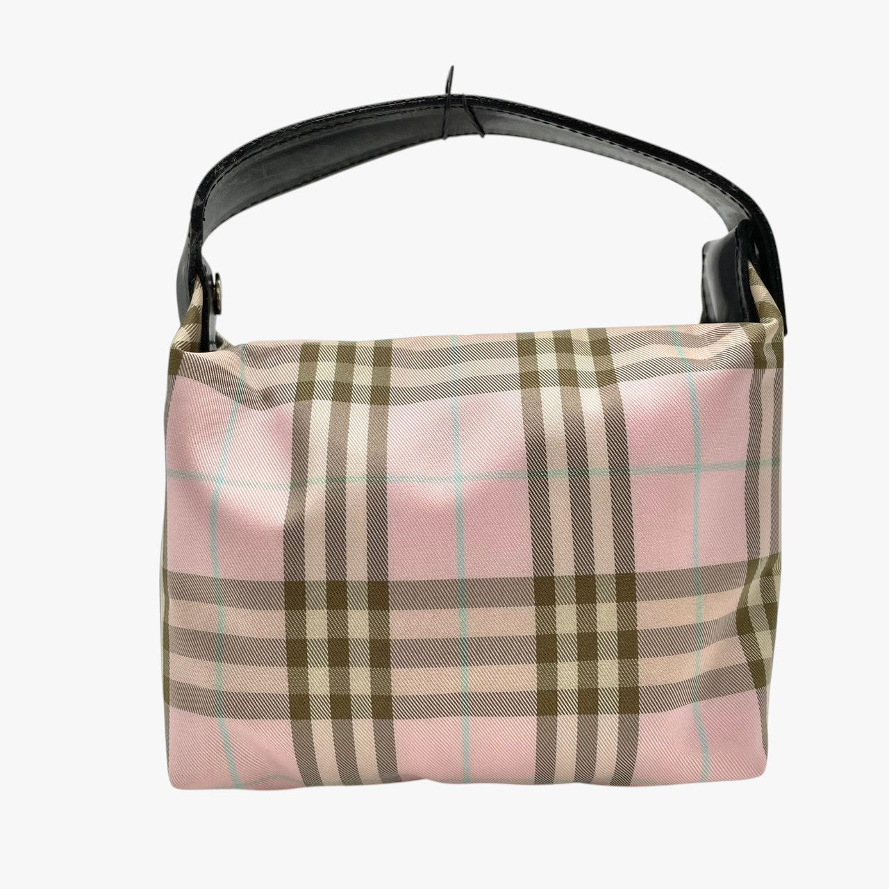 バーバリー BURBERRY LONDON ミニハンドバッグ COS IRONBAG 11189321 ピンク ノバチェック ナイロン レザー ワンハンドル タグ付き イタリア製 レディース チェック柄 ミニサイズ コンパクト 手提げバッグ M5