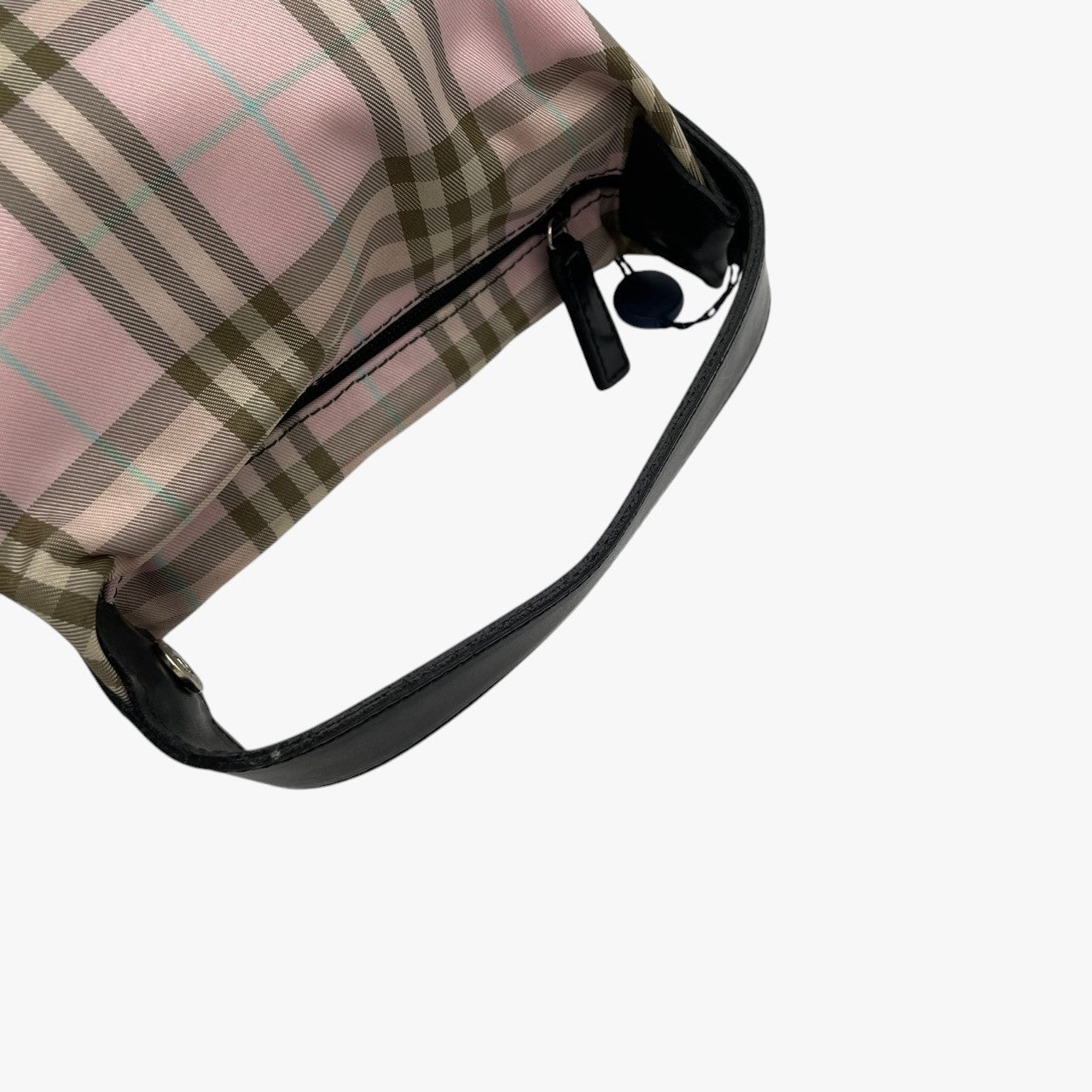 バーバリー BURBERRY LONDON ミニハンドバッグ COS IRONBAG 11189321 ピンク ノバチェック ナイロン レザー ワンハンドル タグ付き イタリア製 レディース チェック柄 ミニサイズ コンパクト 手提げバッグ M5