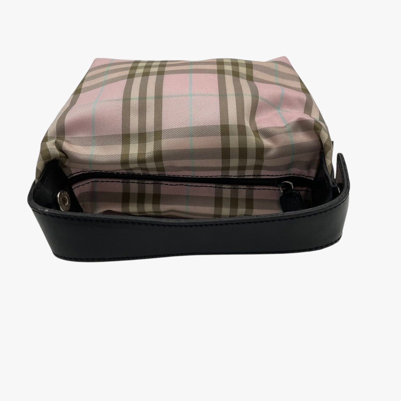 バーバリー BURBERRY LONDON ミニハンドバッグ COS IRONBAG 11189321 ピンク ノバチェック ナイロン レザー ワンハンドル タグ付き イタリア製 レディース チェック柄 ミニサイズ コンパクト 手提げバッグ M5