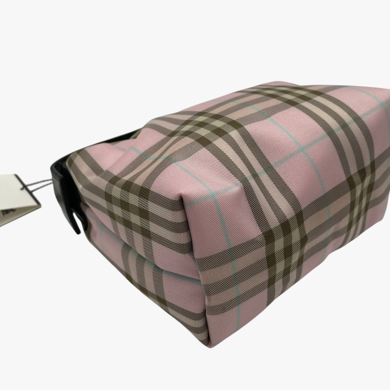 バーバリー BURBERRY LONDON ミニハンドバッグ COS IRONBAG 11189321 ピンク ノバチェック ナイロン レザー ワンハンドル タグ付き イタリア製 レディース チェック柄 ミニサイズ コンパクト 手提げバッグ M5