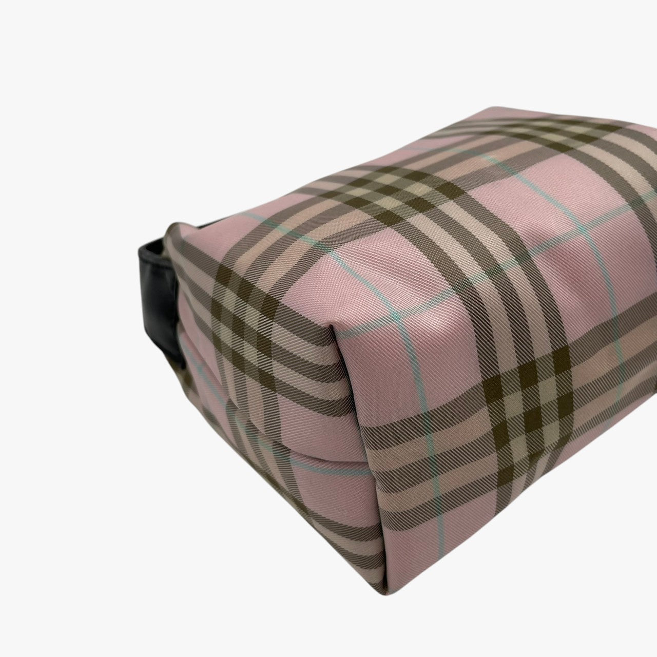 バーバリー BURBERRY LONDON ミニハンドバッグ COS IRONBAG 11189321 ピンク ノバチェック ナイロン レザー ワンハンドル タグ付き イタリア製 レディース チェック柄 ミニサイズ コンパクト 手提げバッグ M5