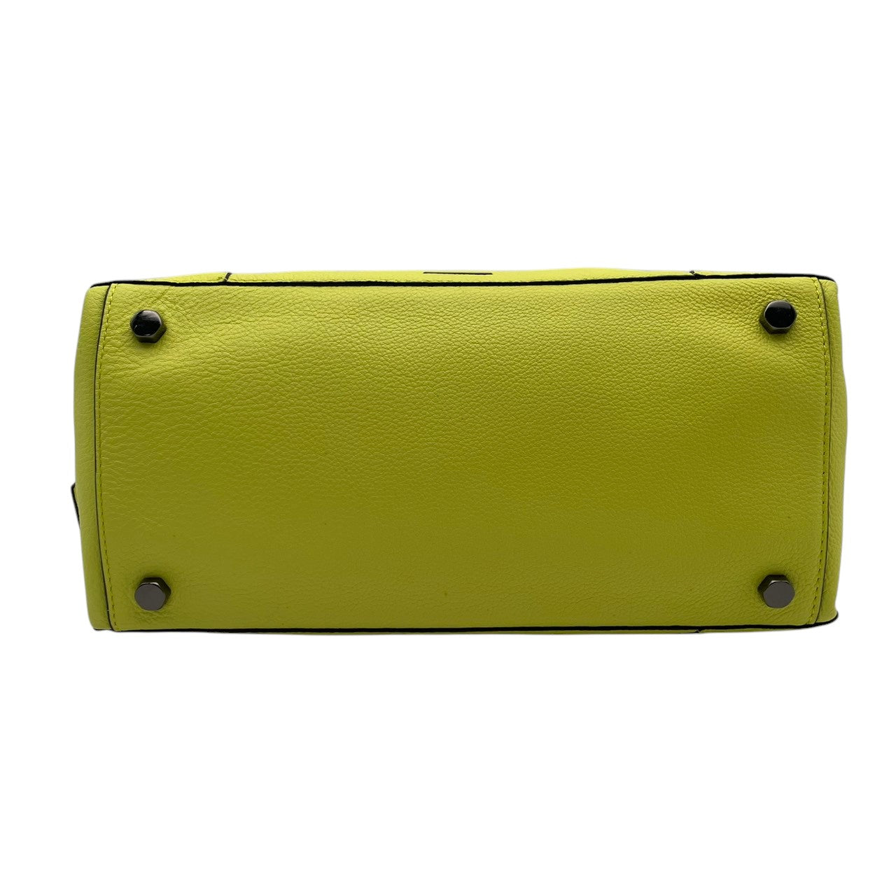 【美品】 レベッカミンコフ REBECCA MINKOFF 2WAY ハンドバッグ ショルダーバッグ 斜め掛け可 レザー 本革 レモンイエロー 黄色 タッセル 自立可 エレガント クラシック ビンテージ 華やか 春夏 レディース お出かけ 定番 人気 S61