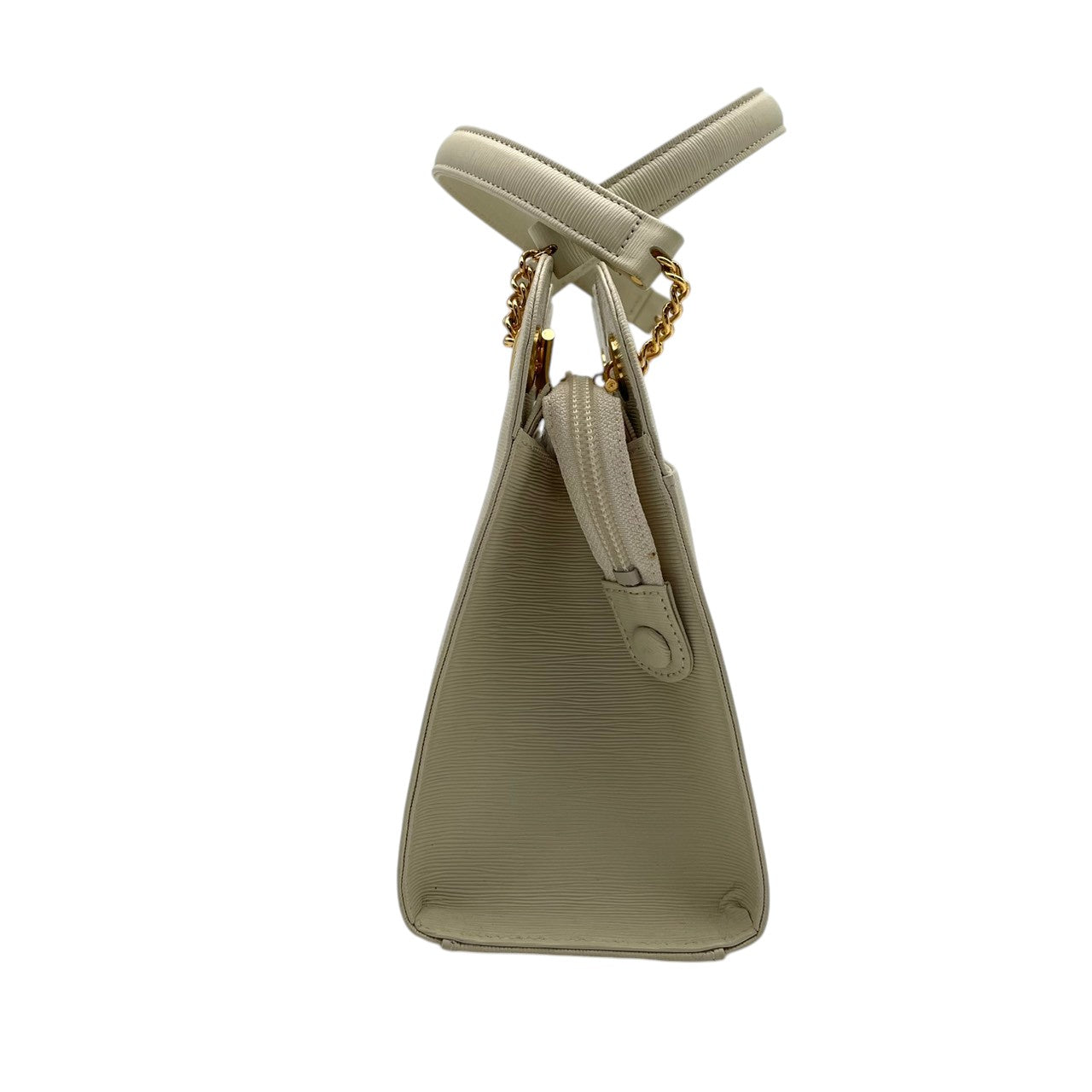 【美品】 ハナエモリ HANAE MORI ハンドバッグ レザー 本革 アイボリー 白 ゴールド金具 リボン 自立可 フォーマル 冠婚葬祭 卒業式 入学式 エレガント クラシック ビンテージ 上品 鞄 レディース お出かけ デイリー 定番 人気 S61