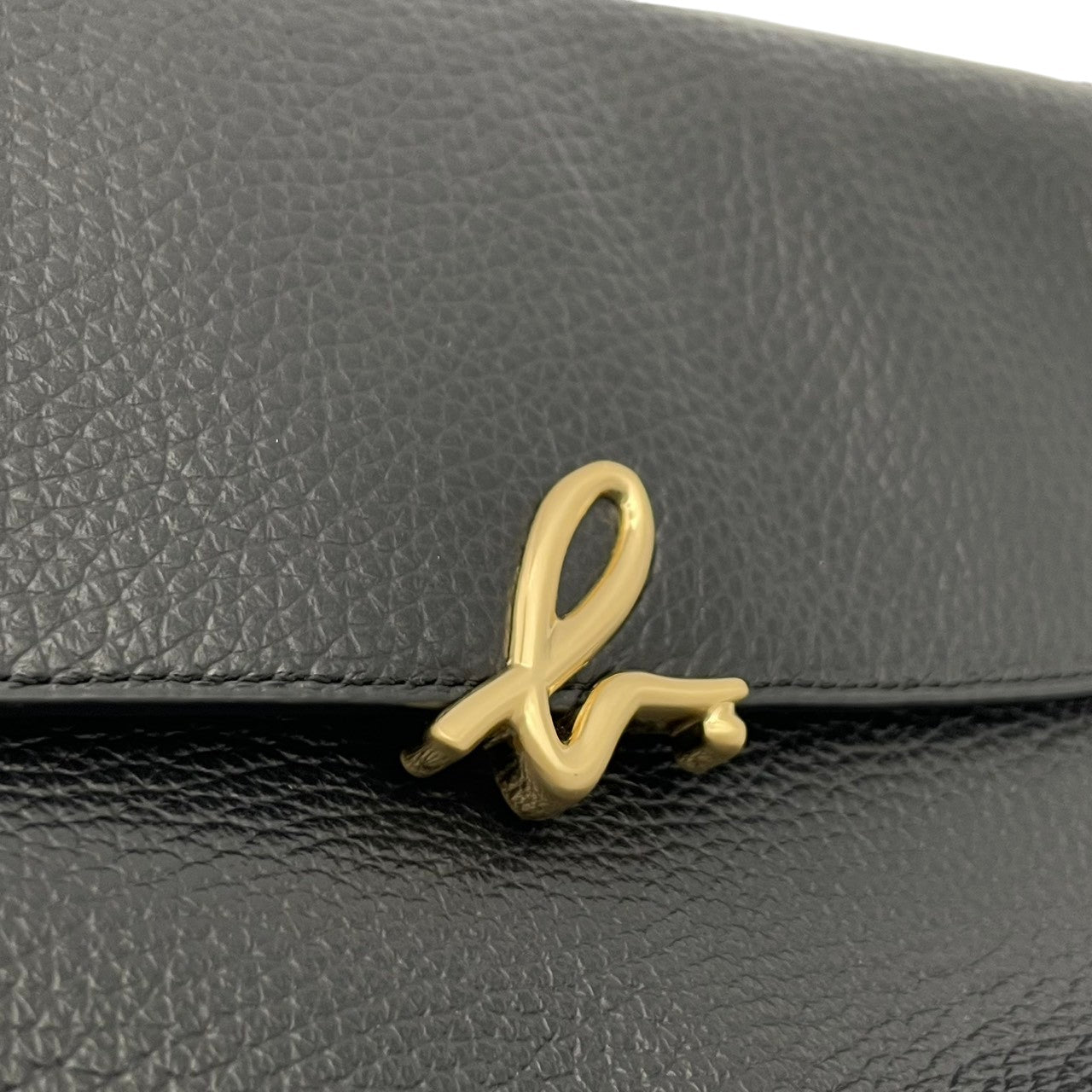 【美品】 アニエスベー agnes b. ショルダーバッグ クロスボディ 斜め掛け可 レザー 本革 ブラック 黒 シルバー金具 The b. ルベー ロゴ カメラバッグ エレガント クラシック 上品 鞄 通勤 お出かけ レディース 定番 人気 S61