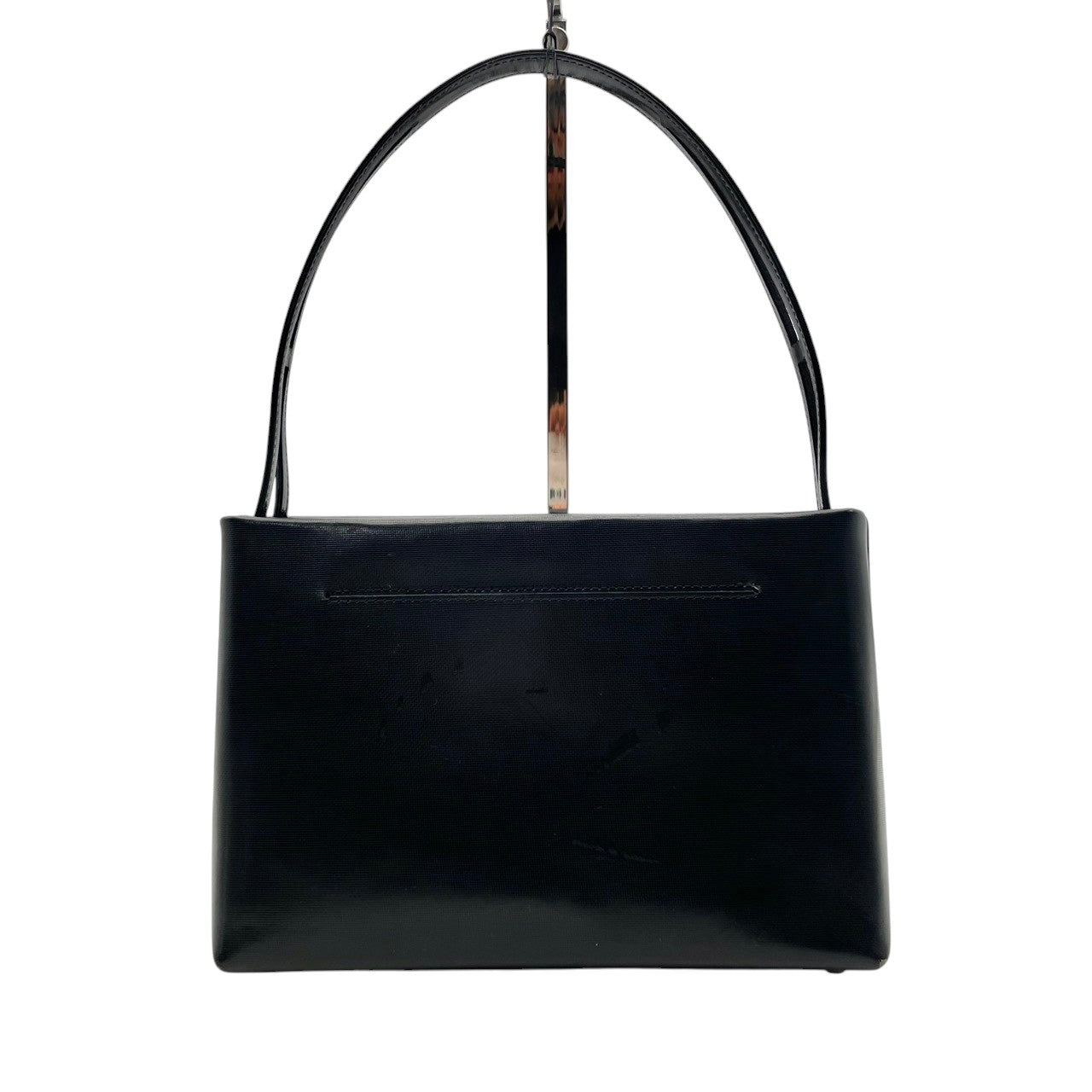 【良品】 ジバンシー GIVENCHY ハンドバッグ ミニボストンバッグ PVC ブラック 黒 ゴールド金具 4Gロゴ 総柄 型押し ヴィンテージ レトロ クラシック エレガント 上品 鞄 お出かけ フォーマル 冠婚葬祭 レディース 定番 人気 希少 S60