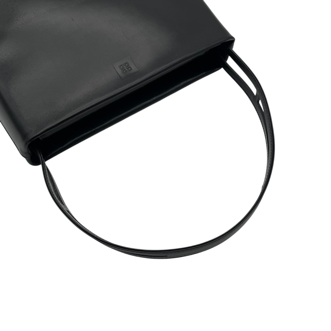 【良品】 ジバンシー GIVENCHY ハンドバッグ ミニボストンバッグ PVC ブラック 黒 ゴールド金具 4Gロゴ 総柄 型押し ヴィンテージ レトロ クラシック エレガント 上品 鞄 お出かけ フォーマル 冠婚葬祭 レディース 定番 人気 希少 S60