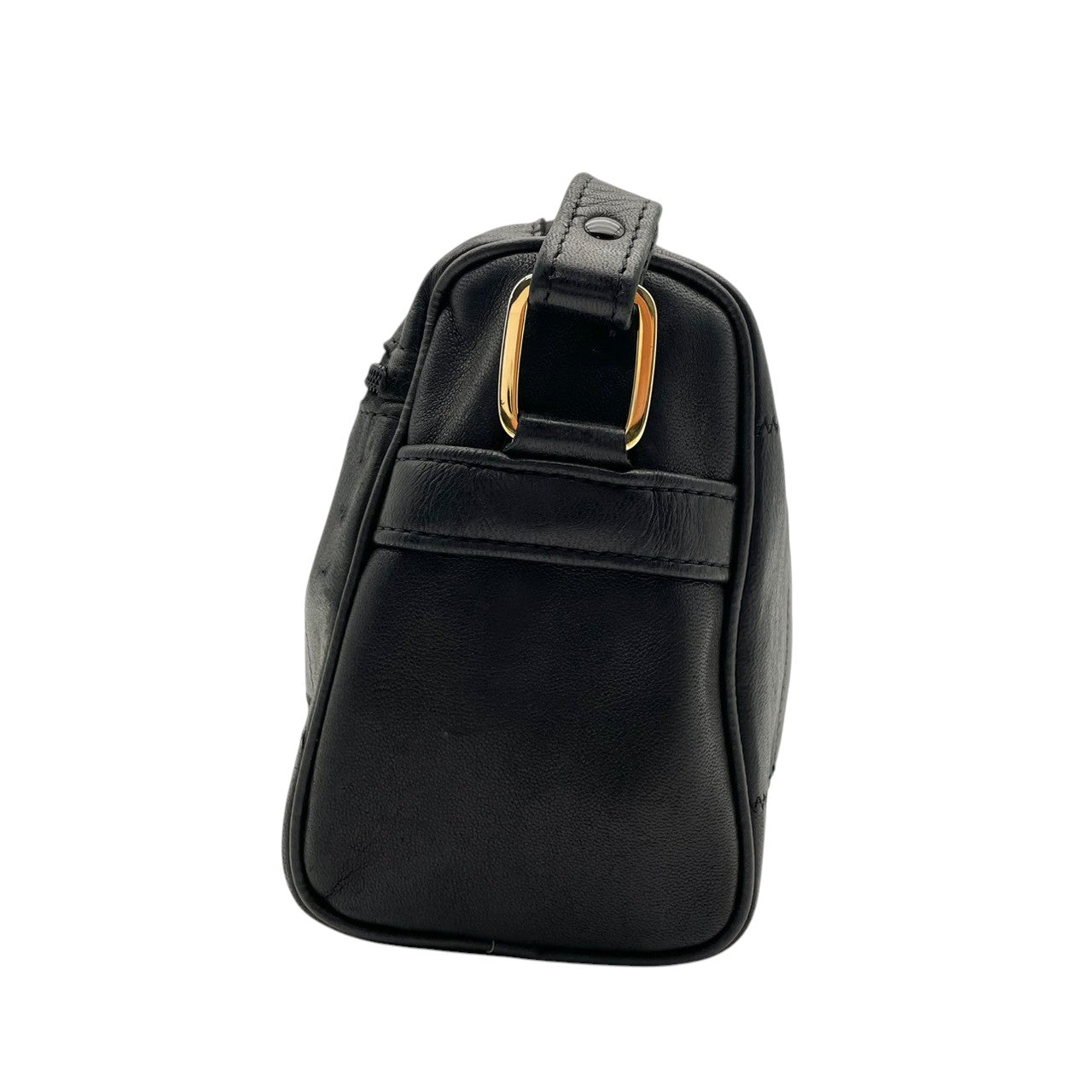【美品】 ロンシャン LONGCHAMP ショルダーバッグ ワンショルダー 肩掛け可 レザー 本革 ブラック 黒 シルバー金具 ロゴ 型押し クラシック エレガント 上品 鞄 カジュアル お出かけ デイリー レディース 定番 人気 S60