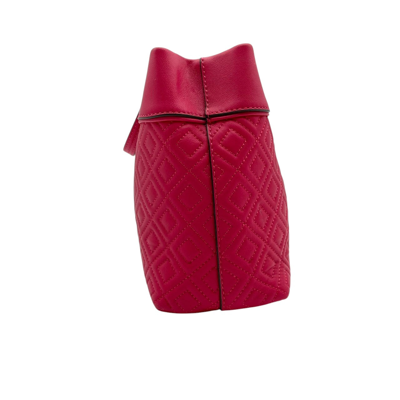【美品】 トリーバーチ TORY BURCH ハンドバッグ トートバッグ レザー 本革 ピンク デカロゴ ステッチ タッセル チャーム 自立可 軽量 カジュアル エレガント 上品 鞄 お出かけ デイリー レディース 定番 人気 S60