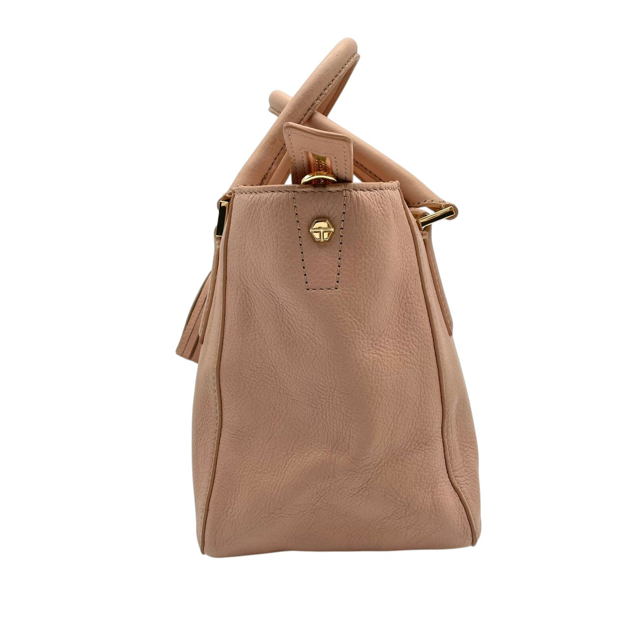 【美品】 トリーバーチ TORY BURCH ティア Thea スモール トートバッグ ハンドバッグ ショルダーバッグ 2WAY レザー 本革 ピンクベージュ ゴールド金具 斜め掛け可 クロスボディ 自立可 エレガント 上品 レディース 定番 人気 S60