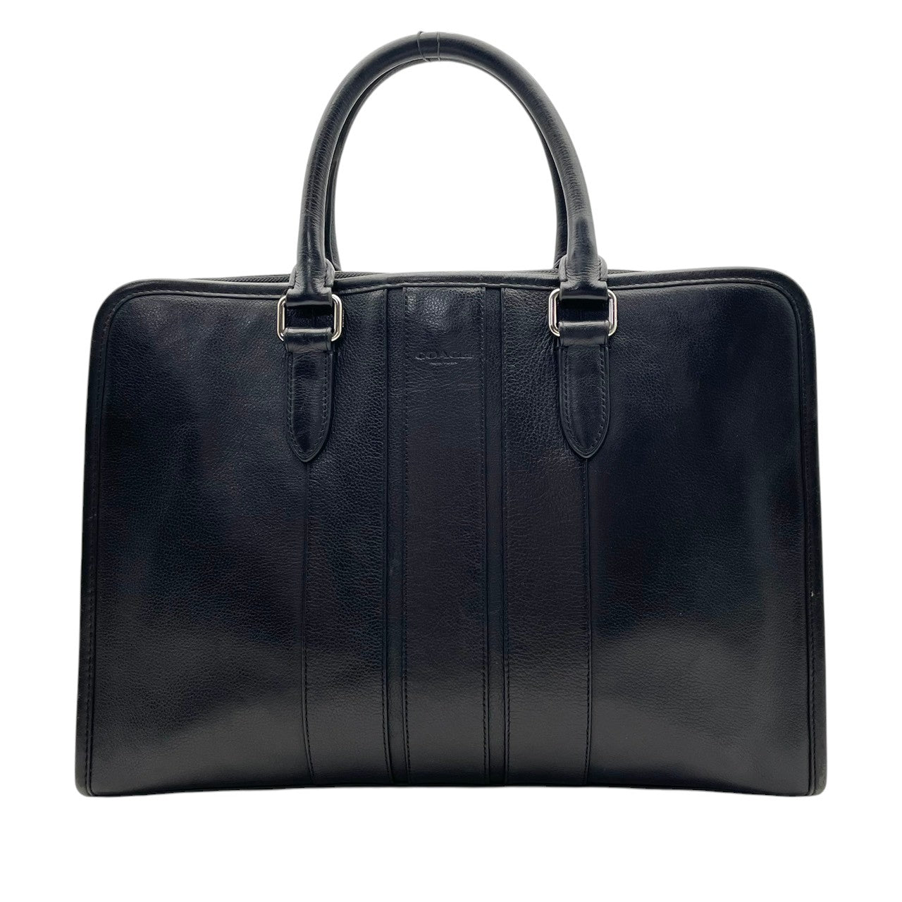 COACH コーチ Metropolitan メトロポリタン ブリーフケース ビジネスバッグ 2way レザー ブラック メンズ シルバー金具 A4収納 PC収納 通勤 ショルダー ハンドバッグ 書類 仕事 s83